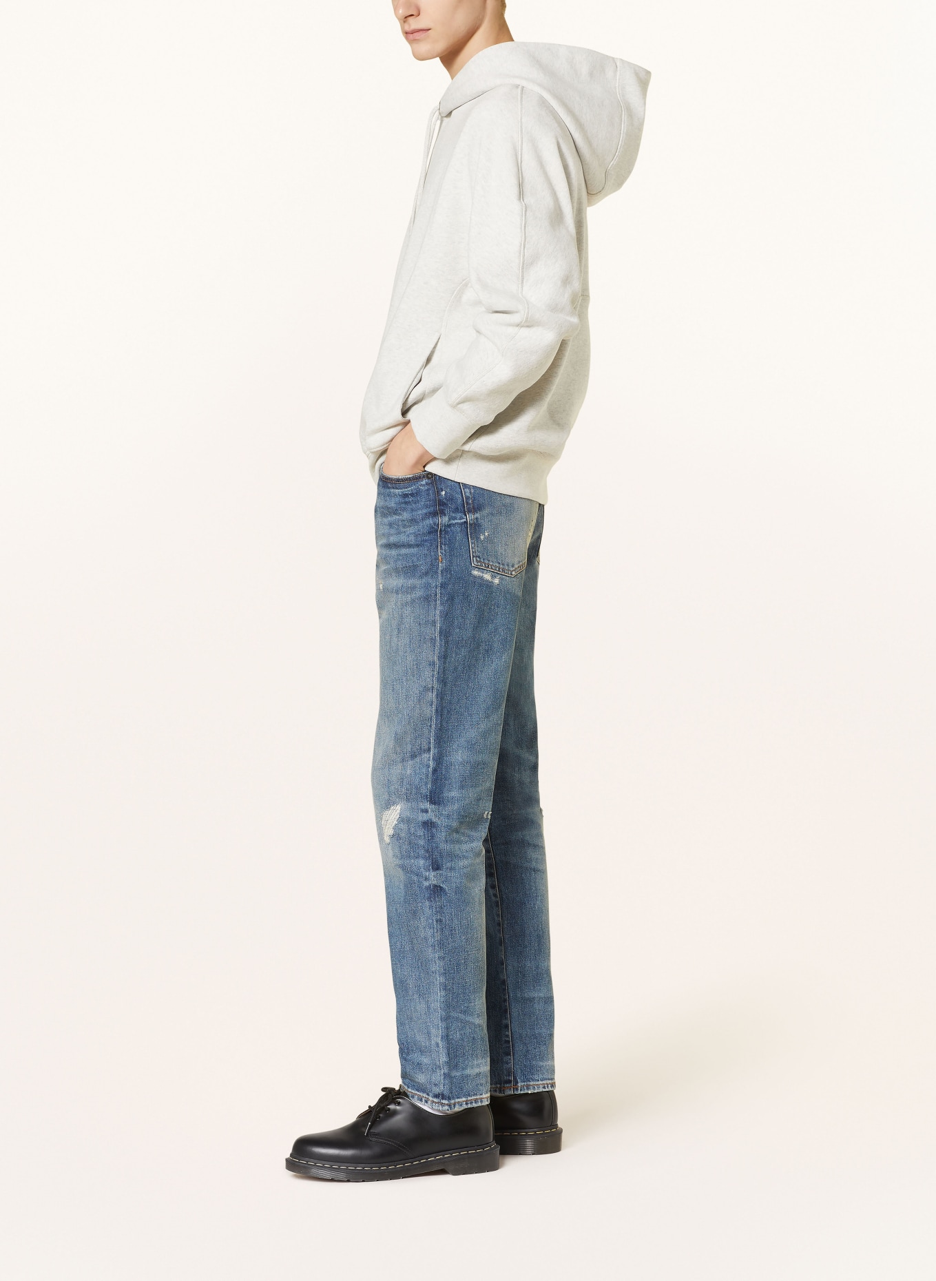 BOSS Destroyed Jeans RE.MAINE Regular Fit, Farbe: BLAU (Bild 4)