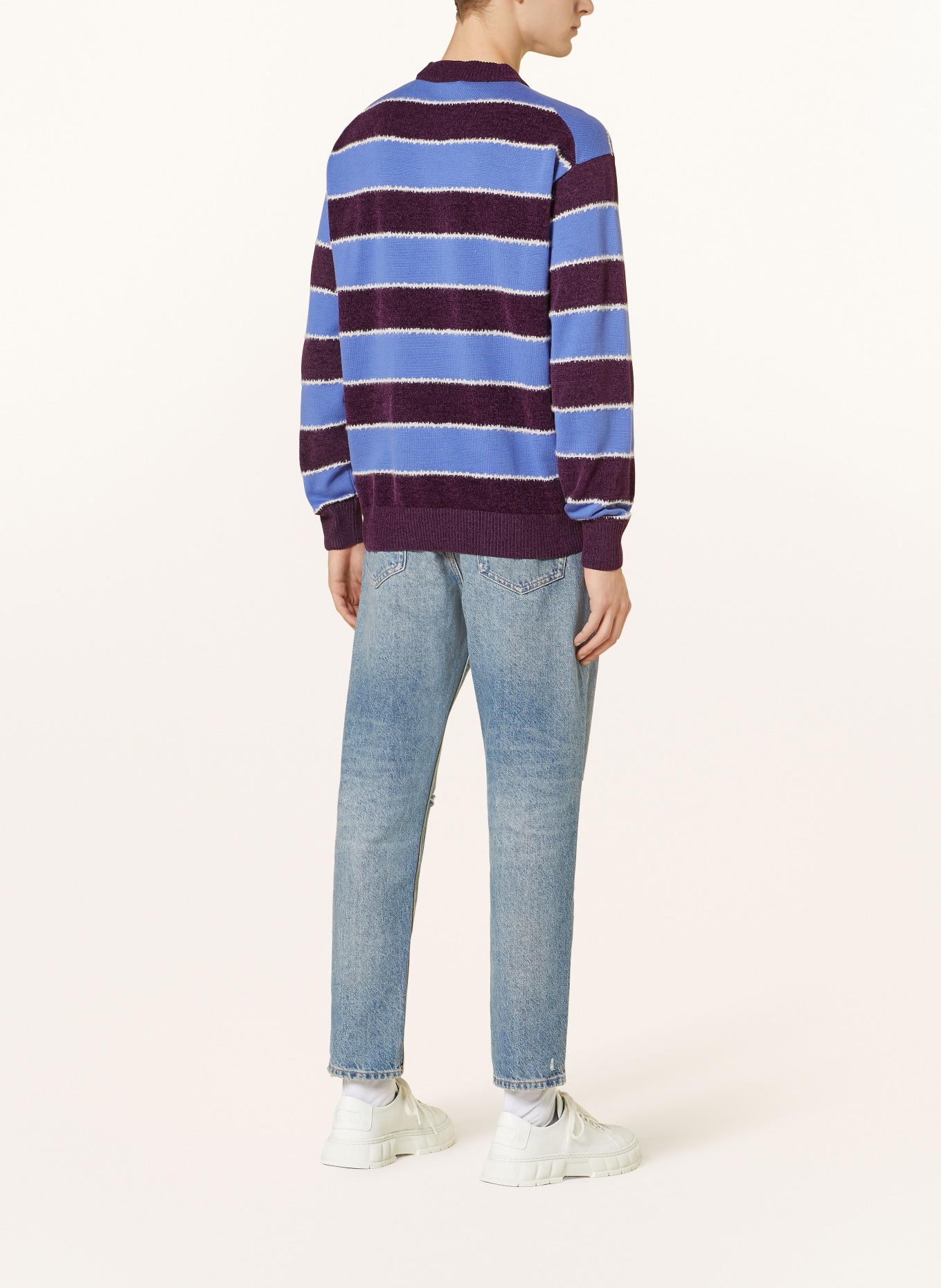 BOSS Sweater ALPERT, Color: FUCHSIA/ LIGHT BLUE (Image 3)