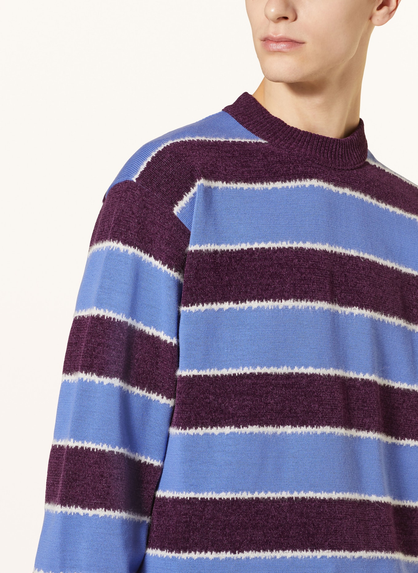 BOSS Sweater ALPERT, Color: FUCHSIA/ LIGHT BLUE (Image 4)
