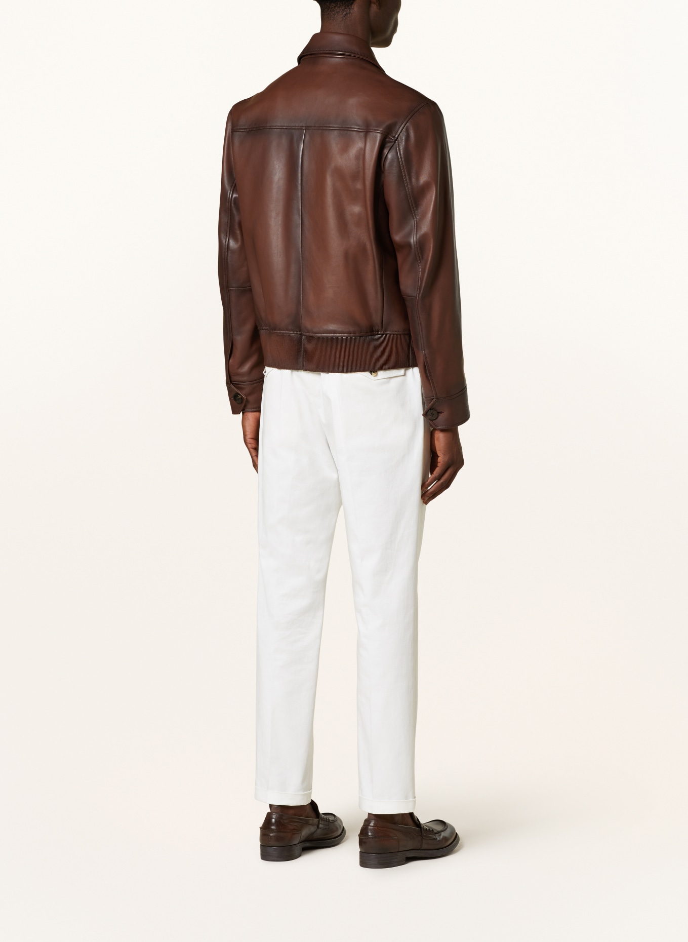 BOSS Leather jacket L-MAINT, Color: COGNAC (Image 3)
