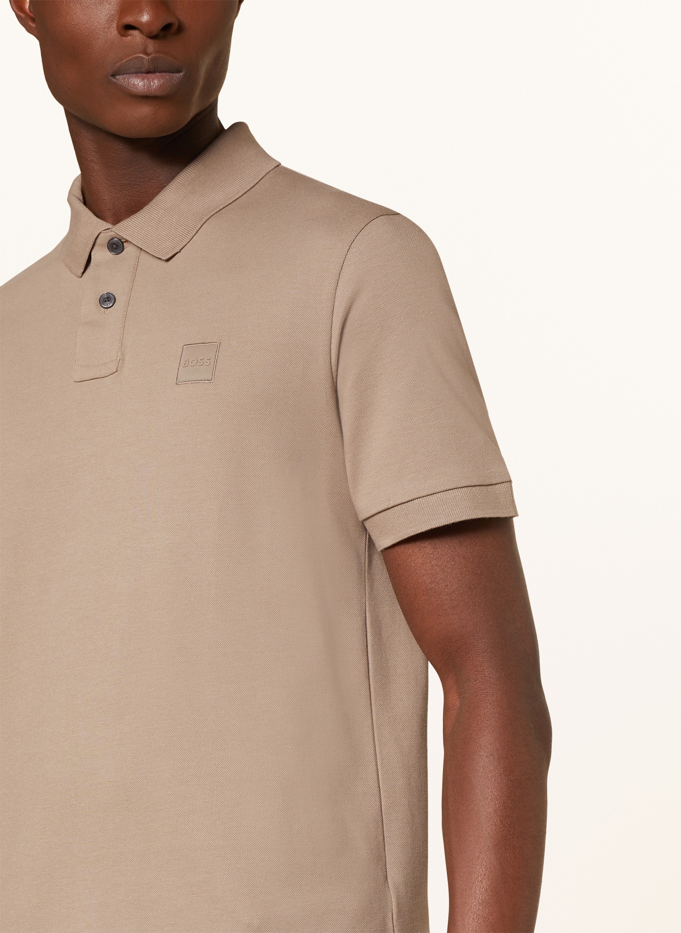 BOSS Piqué-Poloshirt PASSENGER Slim Fit, Farbe: HELLBRAUN (Bild 4)