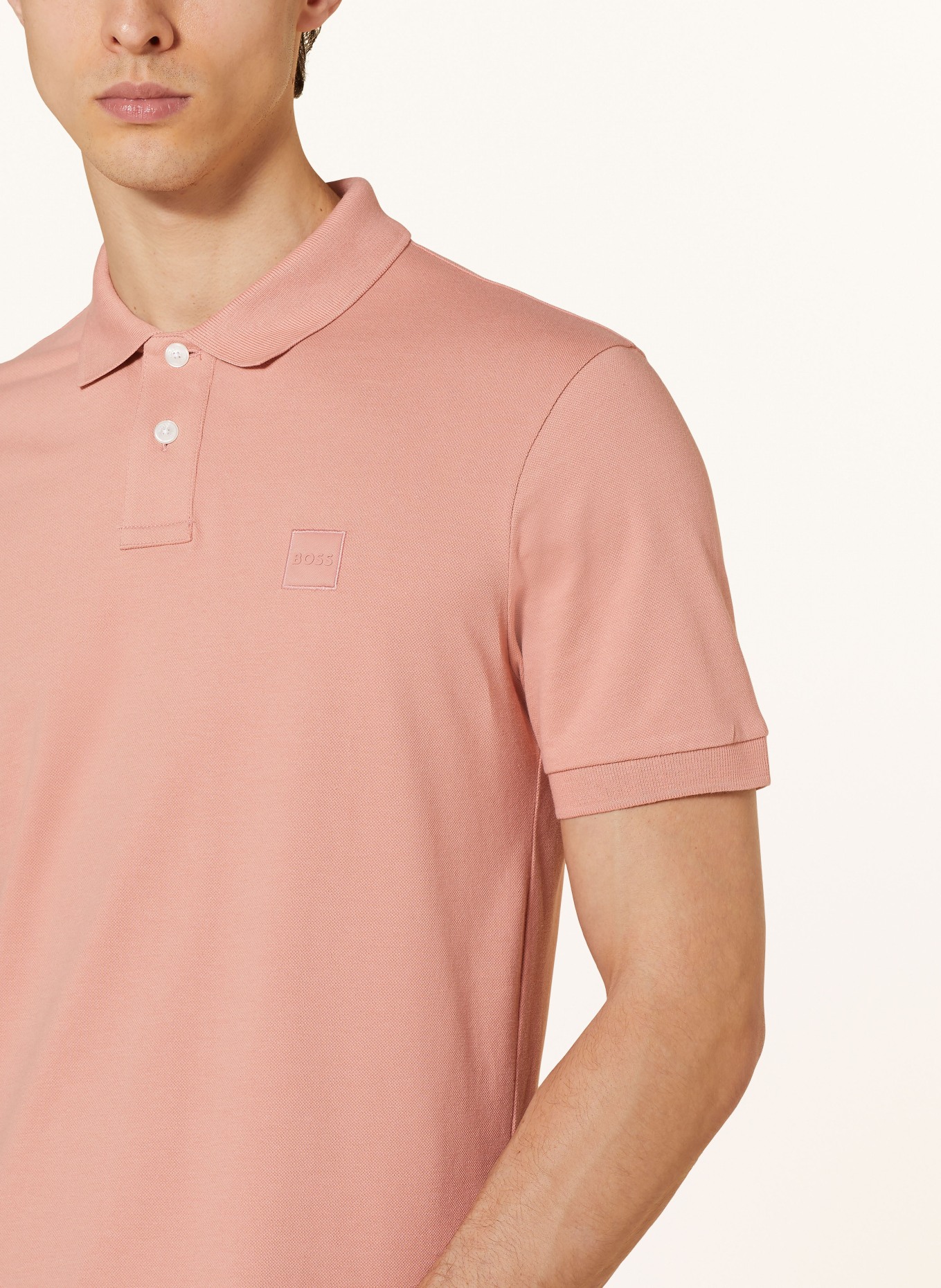 BOSS Piqué-Poloshirt PASSENGER Slim Fit, Farbe: HELLROSA (Bild 4)