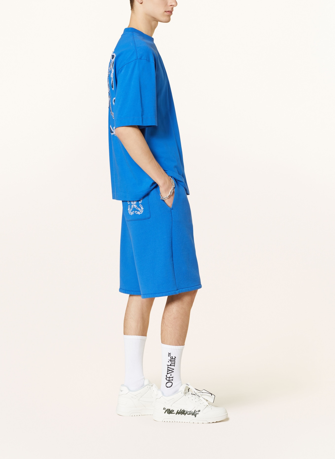 Off-White Sweat shorts, Color: BLUE (Image 4)