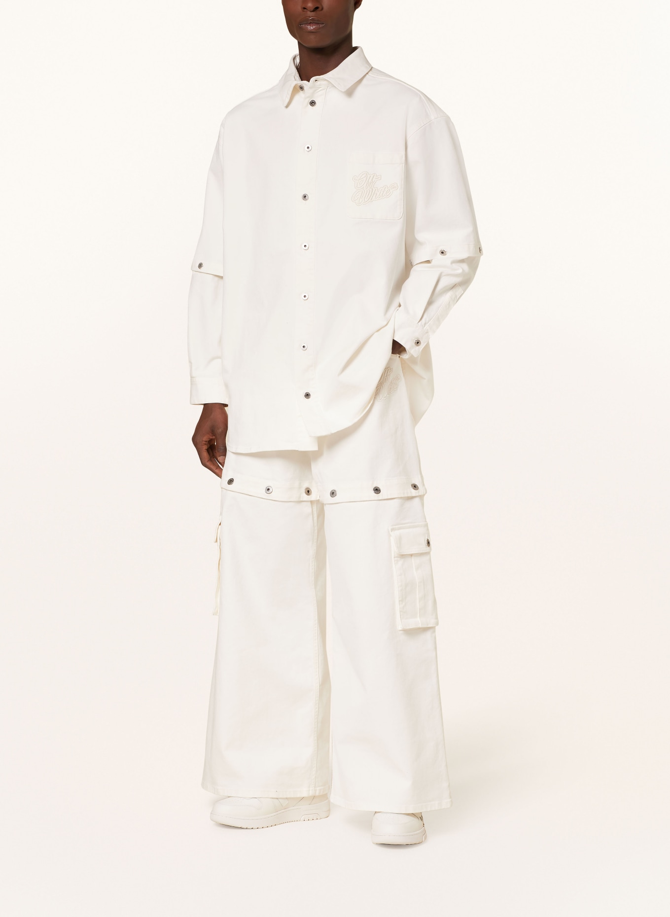 Off-White Cargo pants comfort fit with detachable leg, Color: 0202 raw white (Image 2)