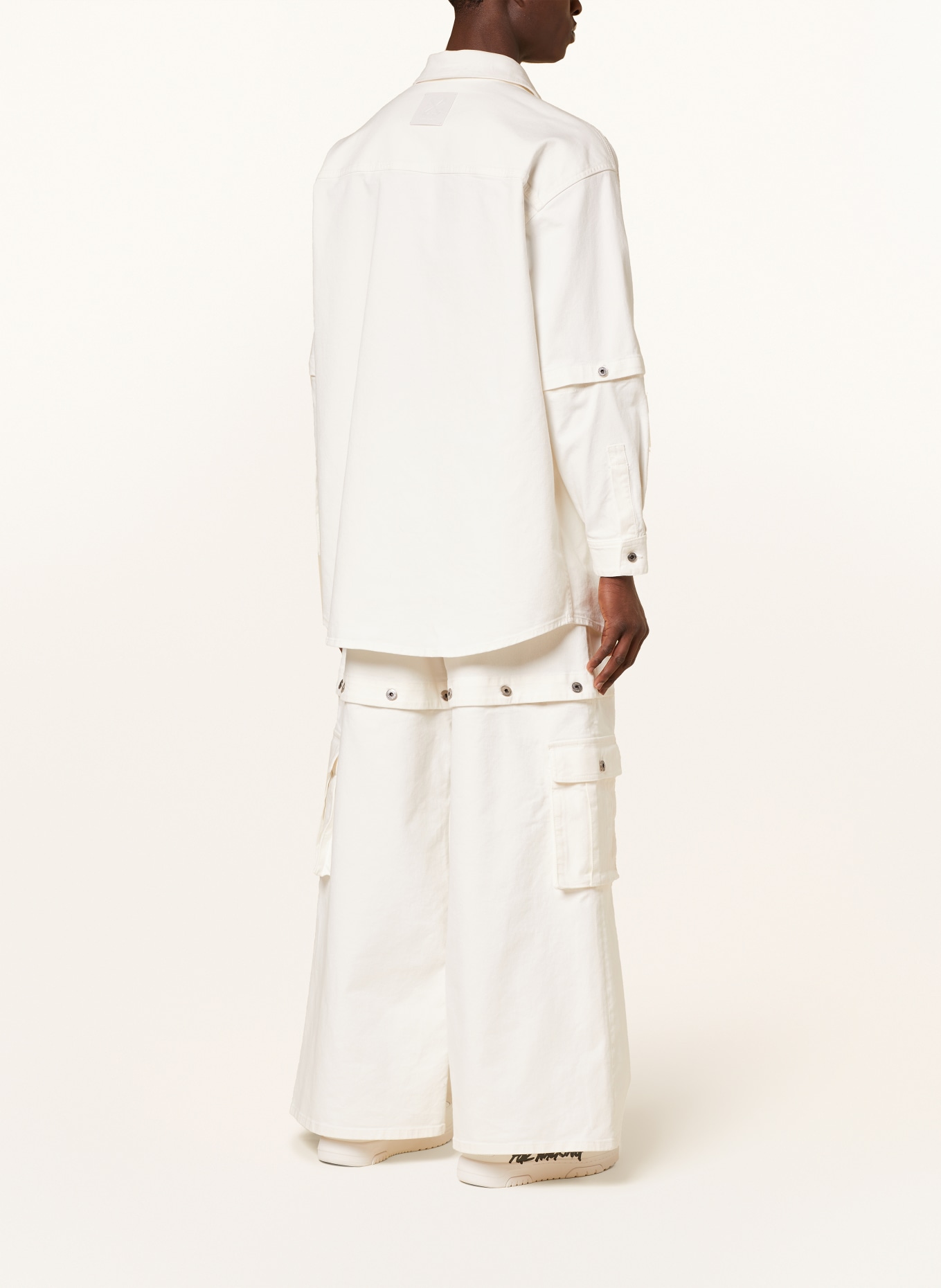 Off-White Overshirt with detachable sleeves, Color: WHITE (Image 3)