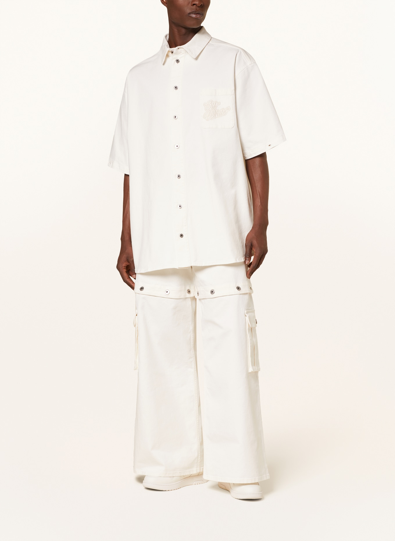 Off-White Overshirt with detachable sleeves, Color: WHITE (Image 4)