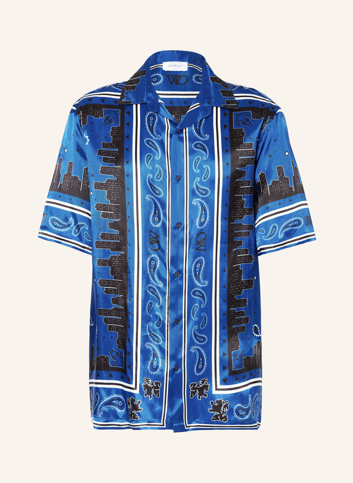 Off-White Resort shirt comfort fit, Color: BLACK/ DARK BLUE (Image 1)