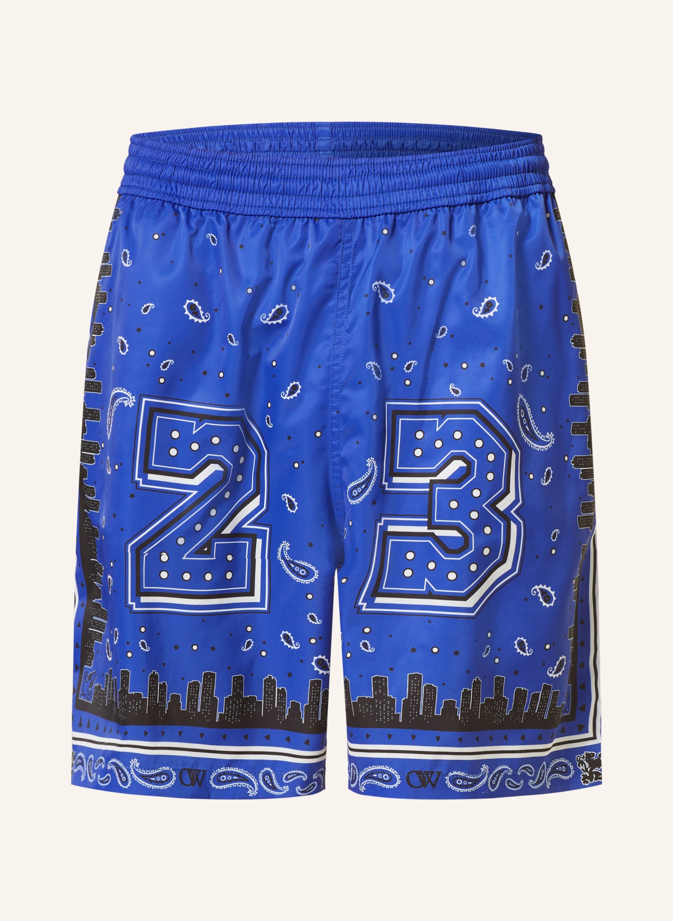 Off white blue shorts online