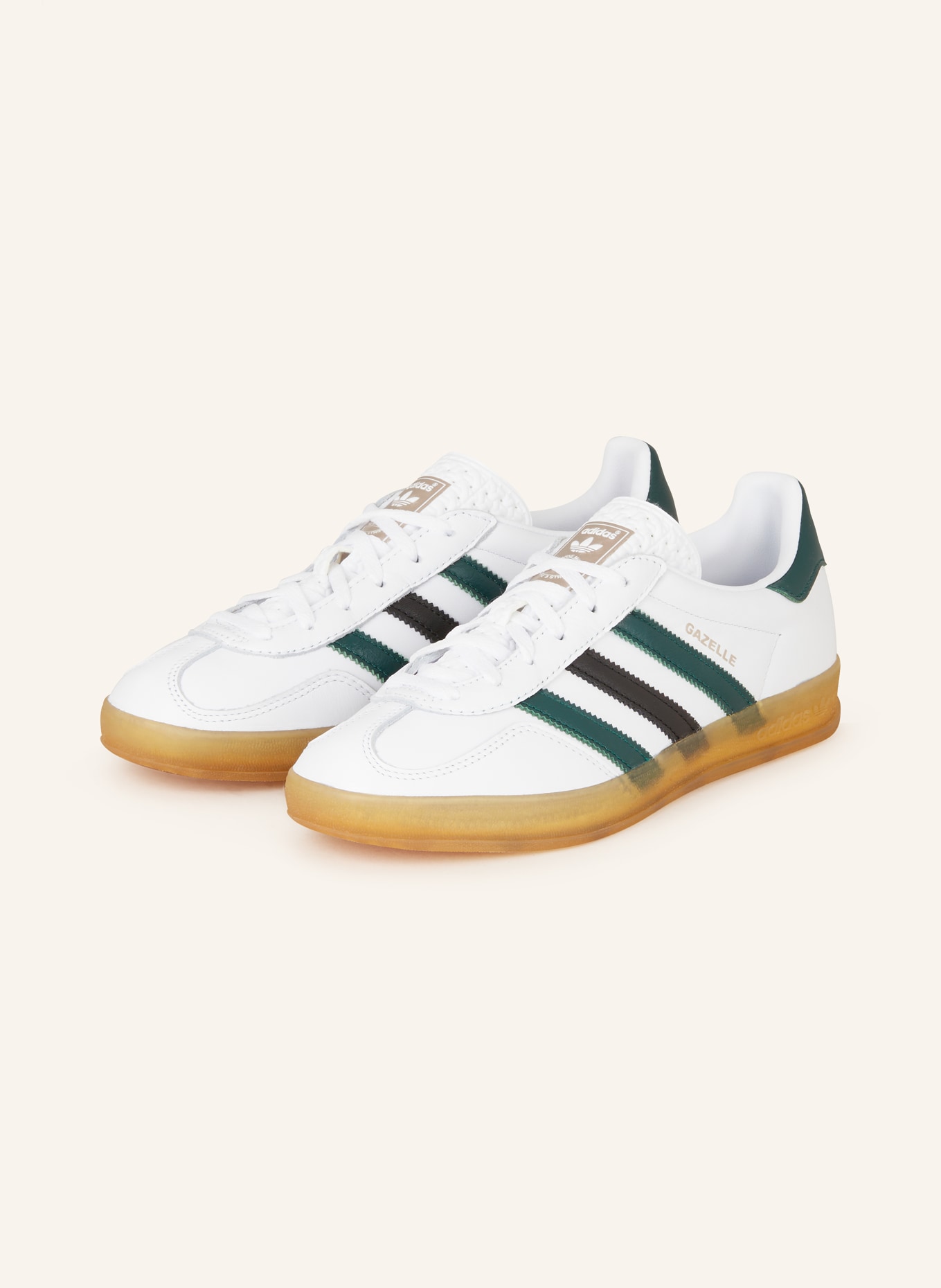 adidas Originals Sneakers GAZELLE INDOOR, Color: WHITE/ DARK GREEN (Image 1)