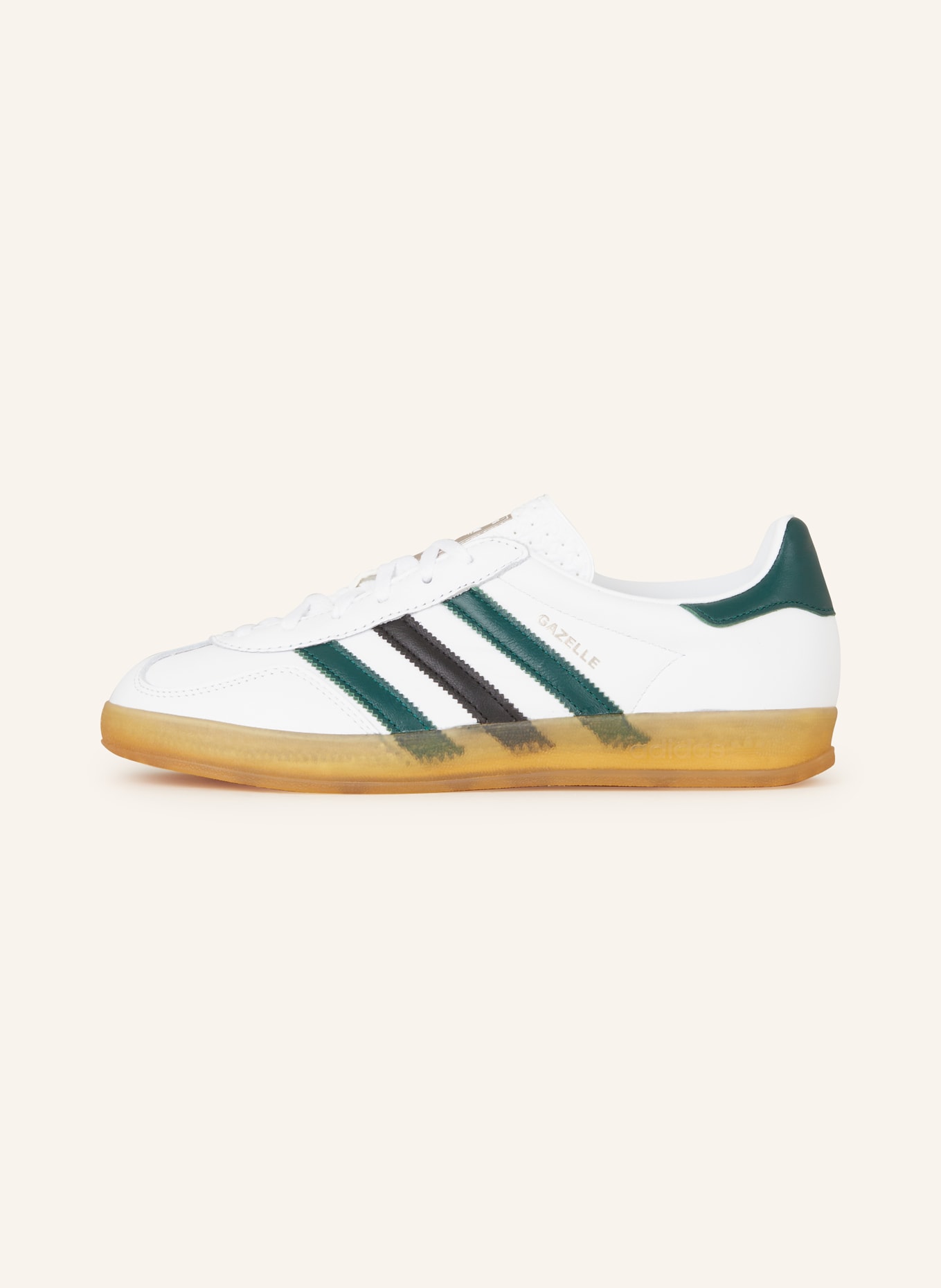 adidas Originals Sneaker GAZELLE INDOOR, Farbe: WEISS/ DUNKELGRÜN (Bild 4)