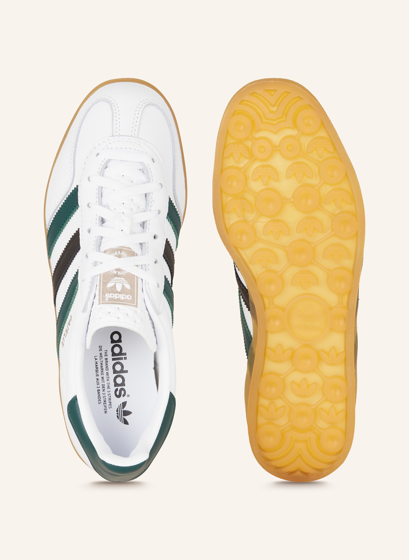 adidas Originals Sneaker GAZELLE INDOOR, Farbe: WEISS/ DUNKELGRÜN (Bild 5)