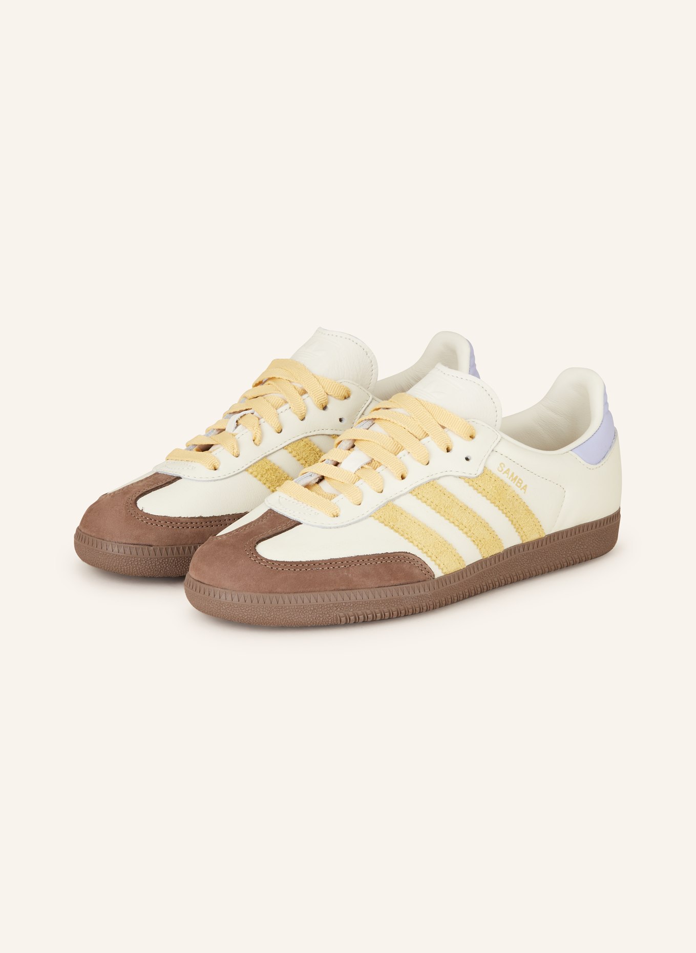 adidas Originals Sneaker SAMBA OG, Farbe: ECRU/ DUNKELGELB/ DUNKELBRAUN (Bild 1)
