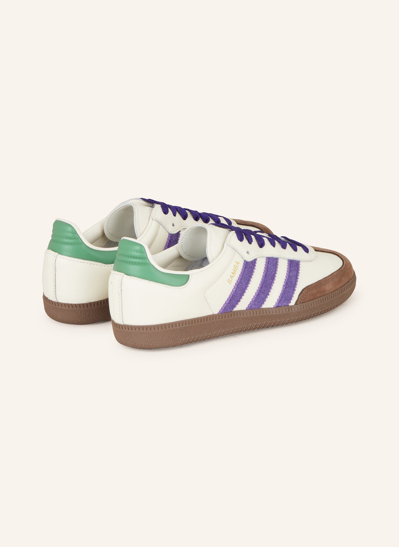 adidas Originals Sneaker SAMBA, Farbe: ECRU/ LILA/ GRÜN (Bild 2)