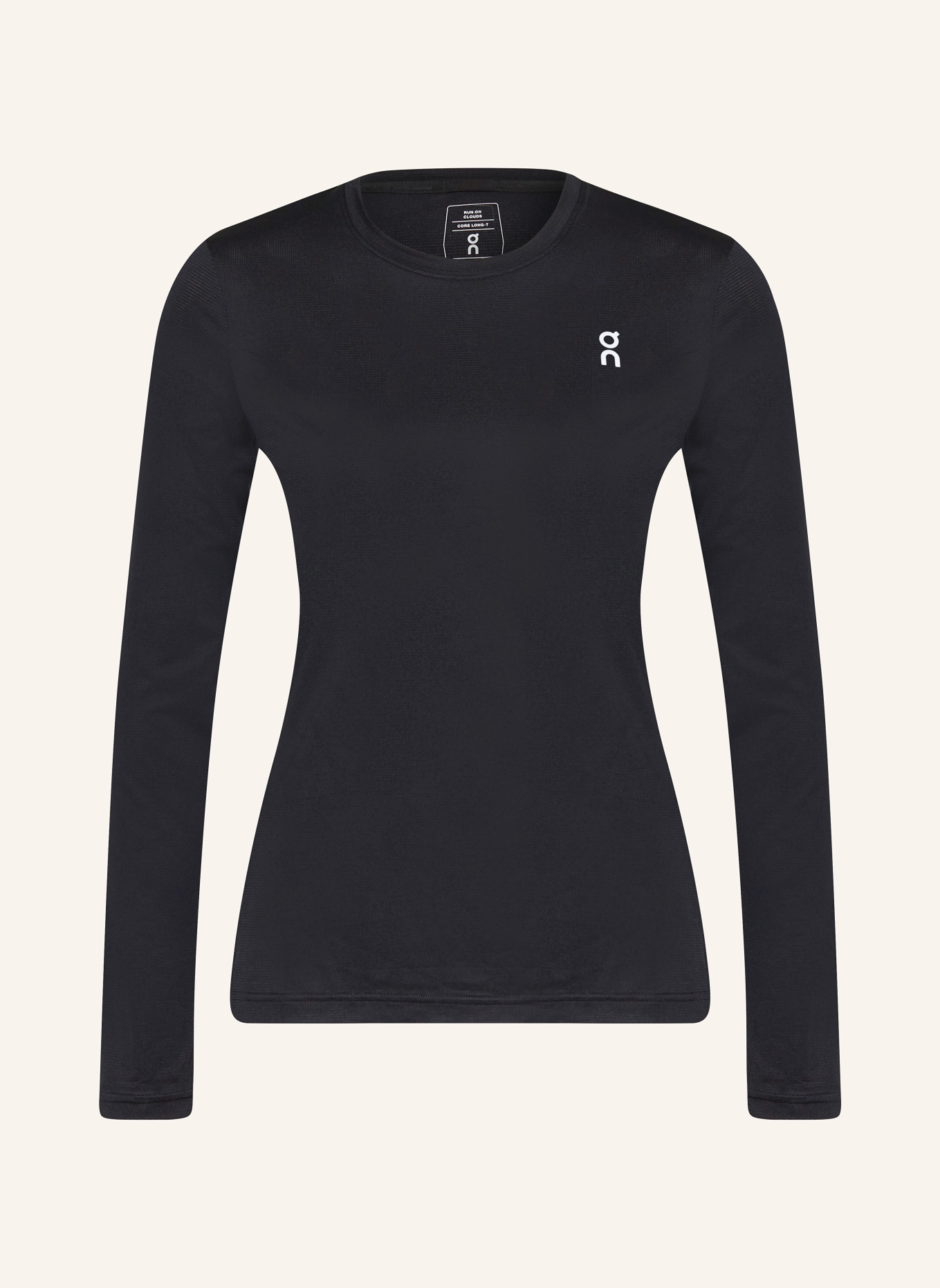 On Running shirt CORE LONG-T, Color: BLACK (Image 1)