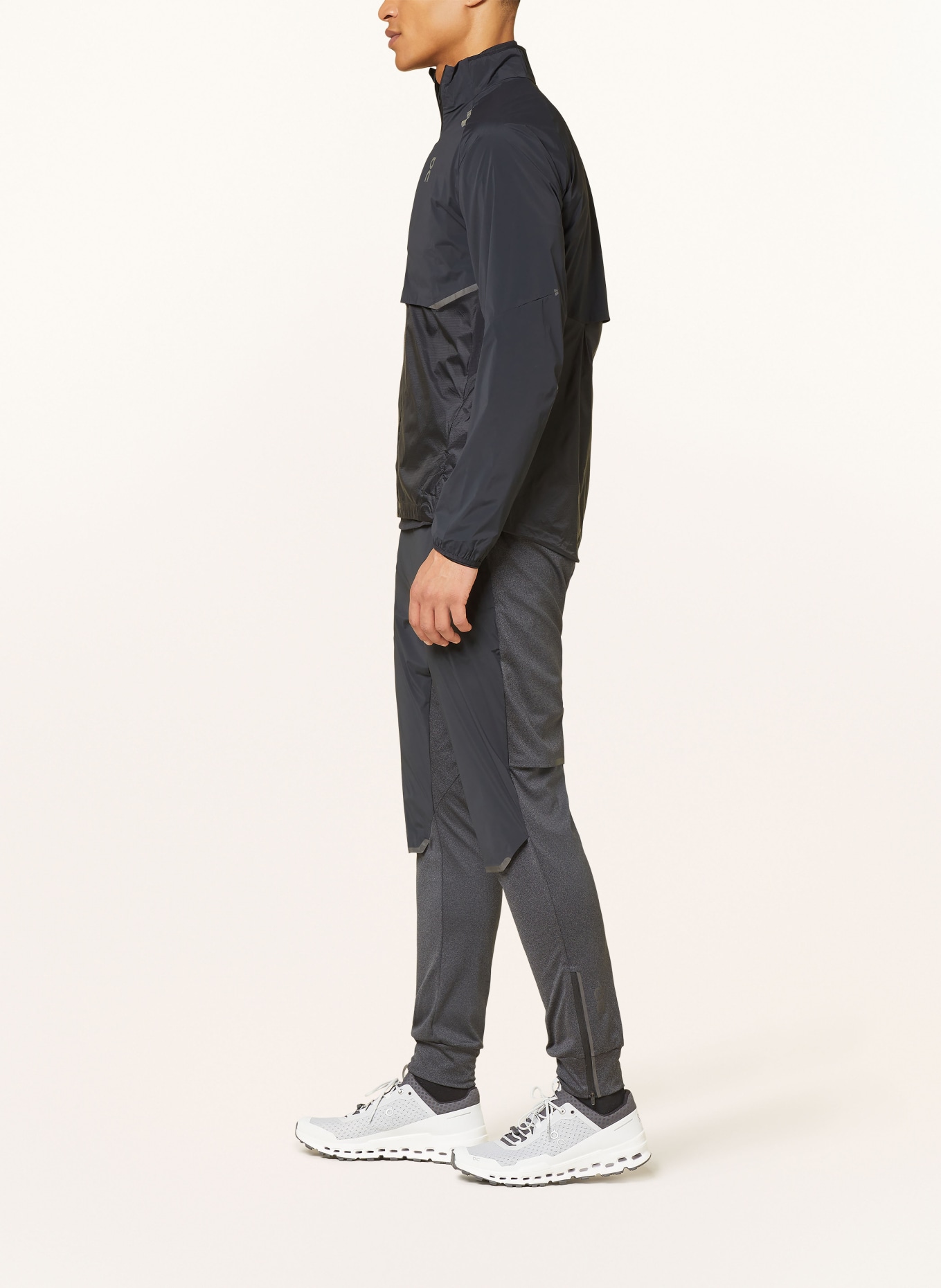 On Running pants WEATHER, Color: BLACK/ GRAY (Image 4)