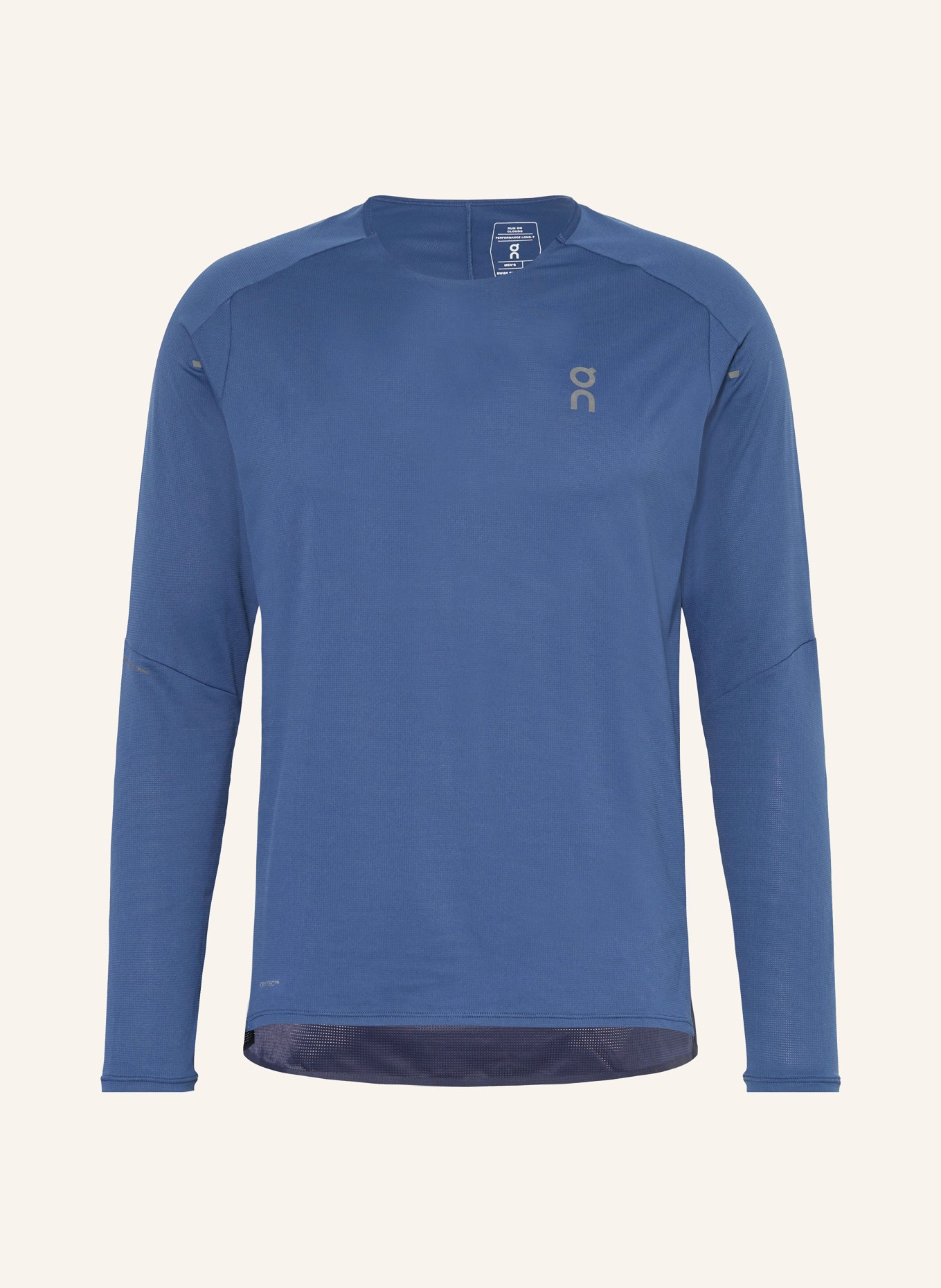 On Running shirt PERFORMANCE LONG-T, Color: DARK BLUE (Image 1)