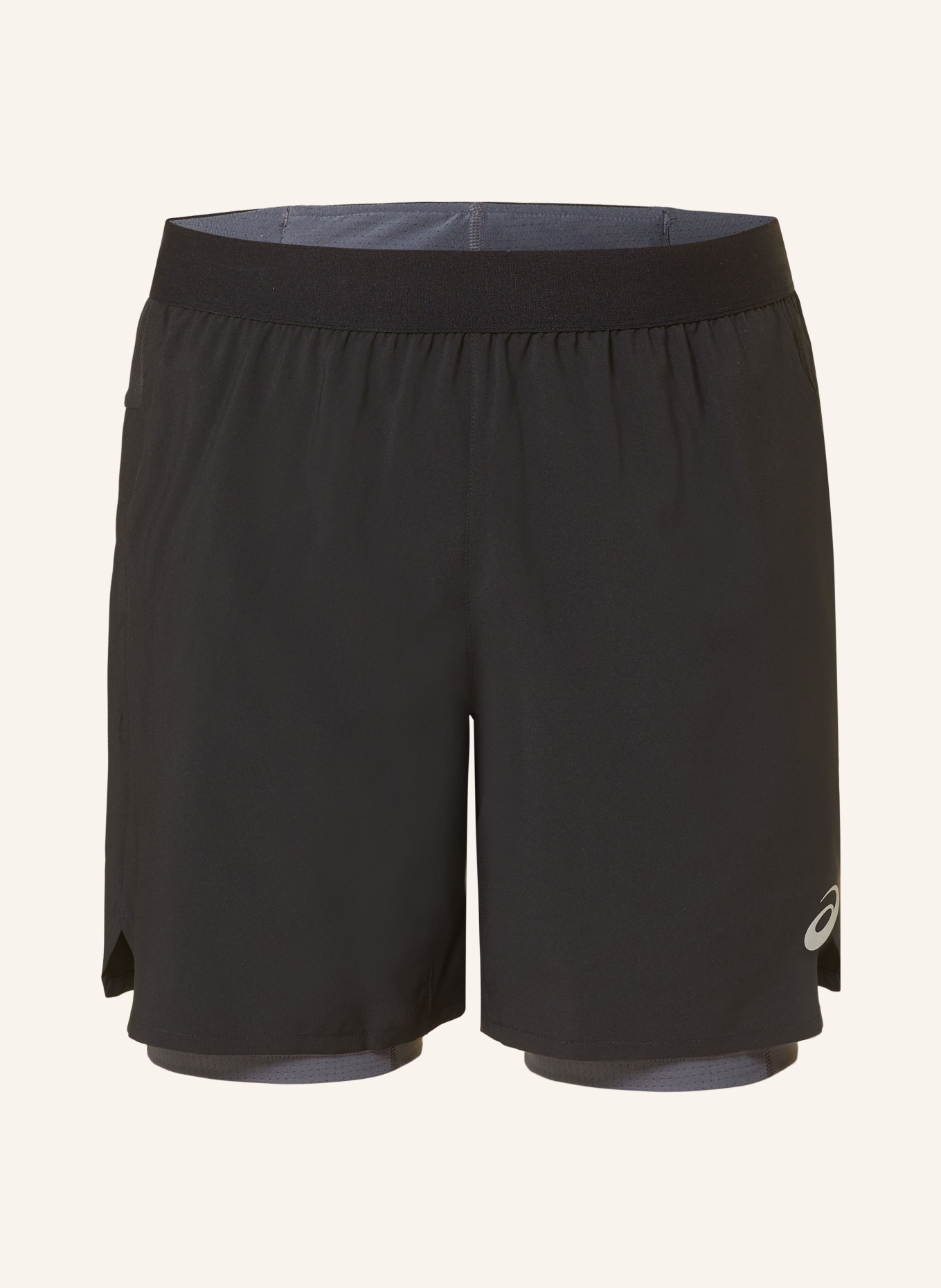 ASICS 2-in-1 running shorts ROAD, Color: BLACK (Image 1)