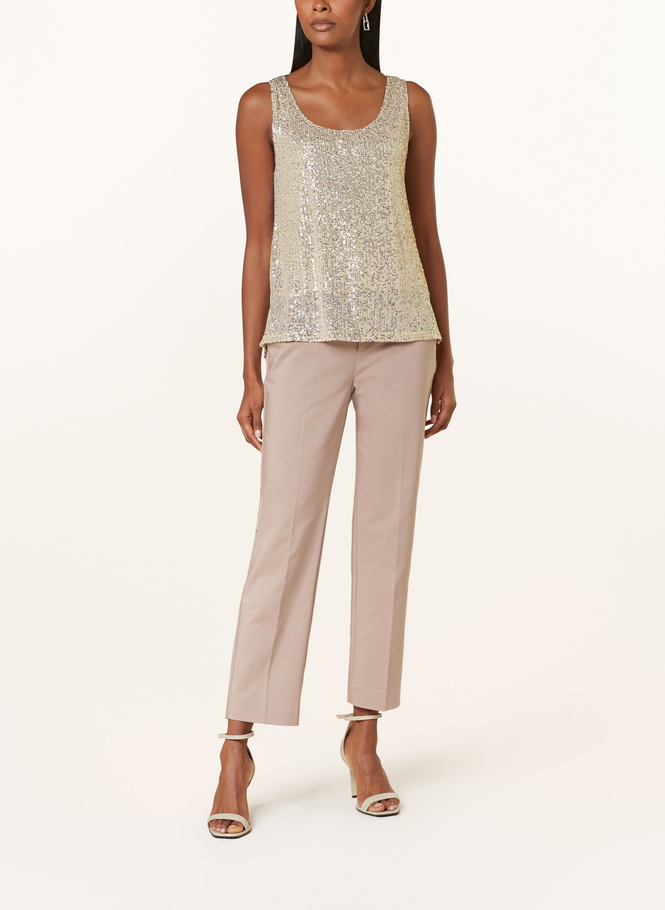 darling harbour Top with sequins, Color: CREAM/ SILVER (Image 2)