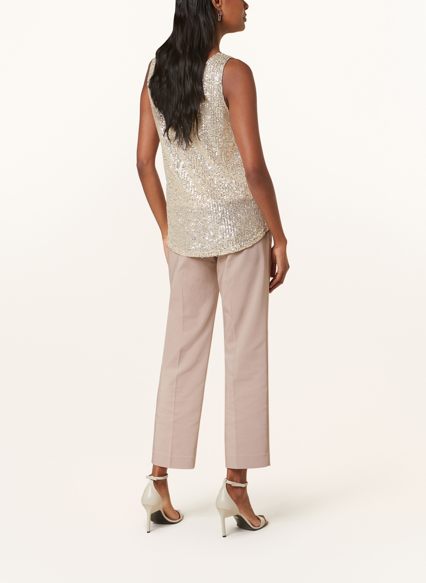 darling harbour Top with sequins, Color: CREAM/ SILVER (Image 3)