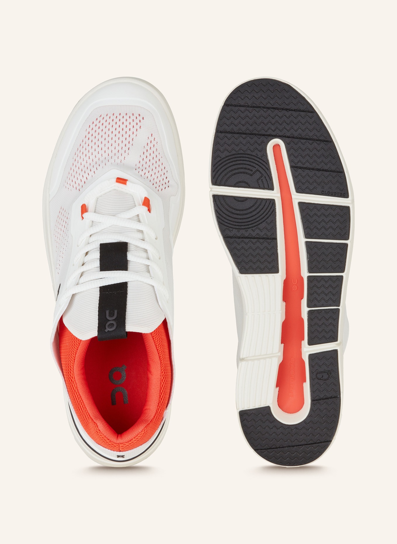 On Sneakers THE ROGER SPIN, Color: WHITE/ ORANGE (Image 5)