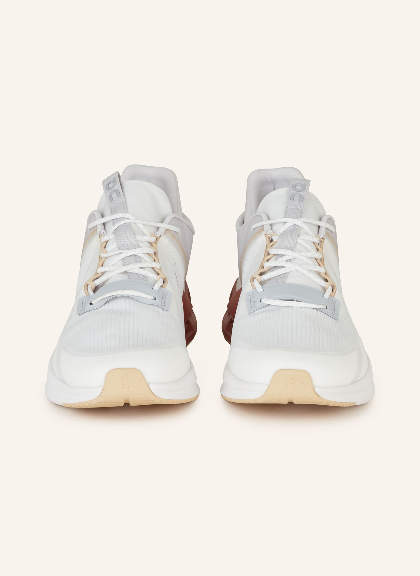 On Sneakers CLOUDNOVA FLUX, Color: WHITE/ LIGHT GRAY/ BROWN (Image 3)
