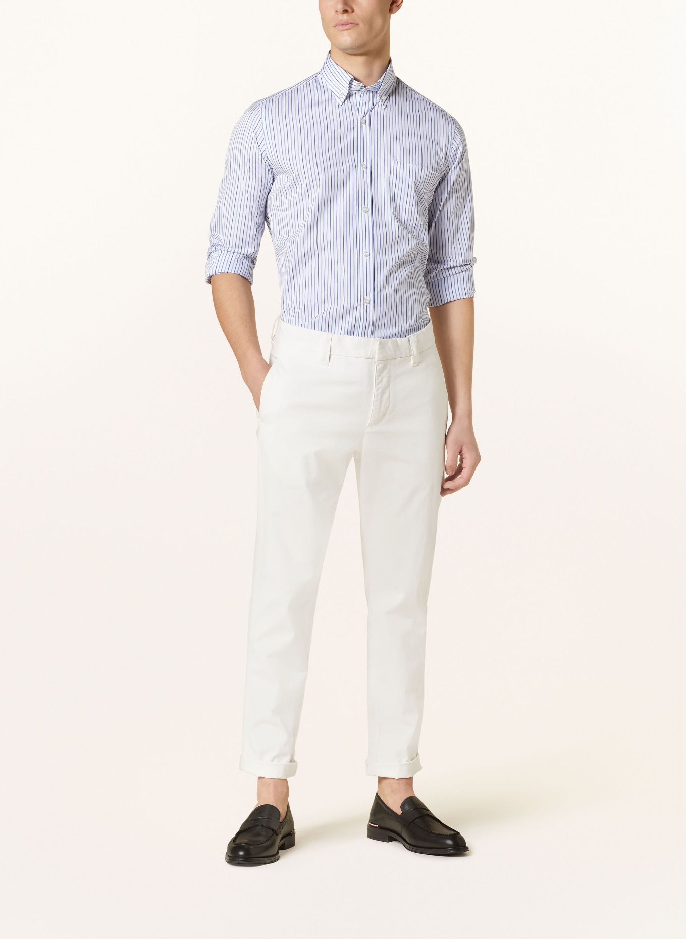 PAUL & SHARK Shirt slim fit, Color: WHITE/ BLUE (Image 2)