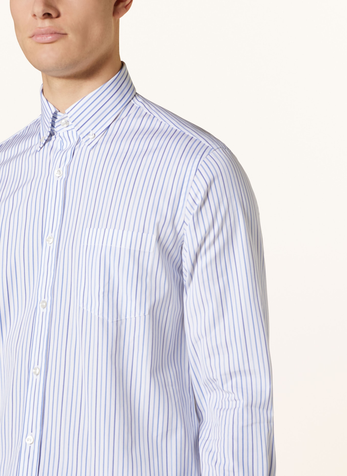 PAUL & SHARK Shirt slim fit, Color: WHITE/ BLUE (Image 4)