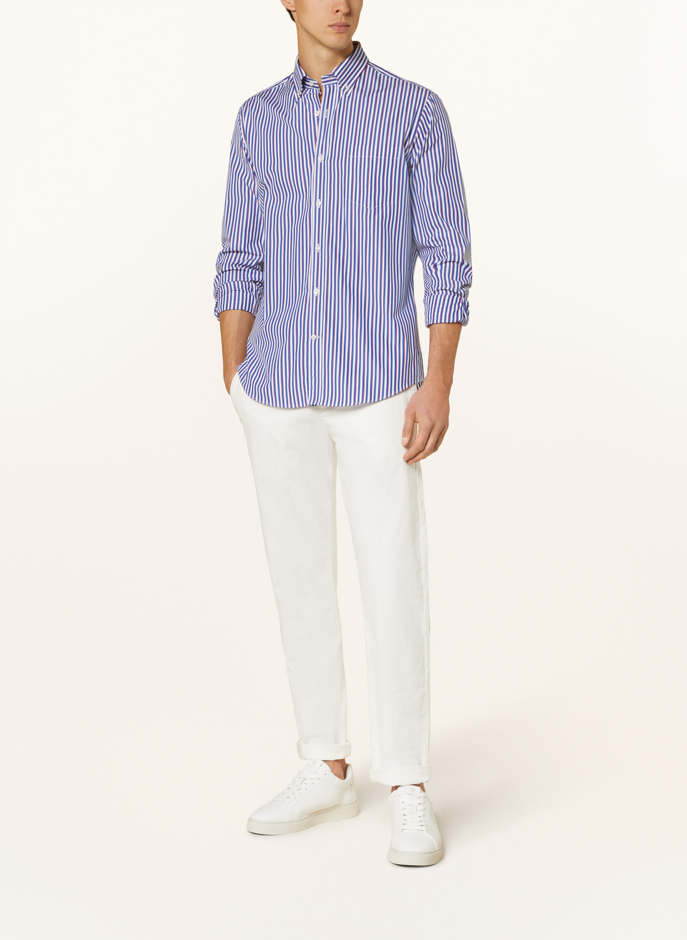 PAUL & SHARK Oxford shirt slim fit, Color: WHITE/ BLUE/ RED (Image 2)