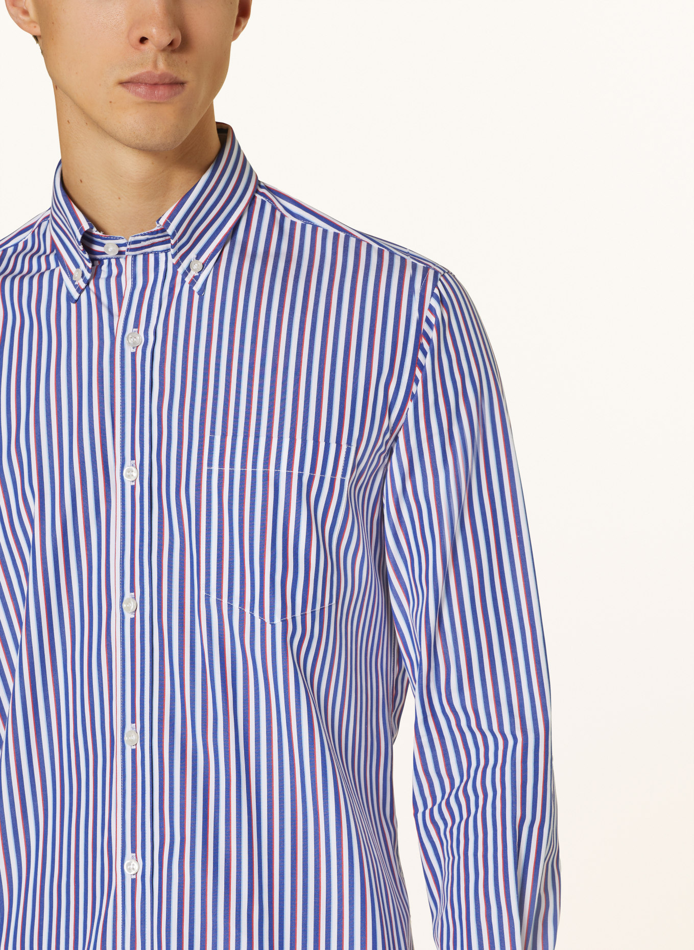 PAUL & SHARK Oxfordhemd Slim Fit, Farbe: WEISS/ BLAU/ ROT (Bild 4)