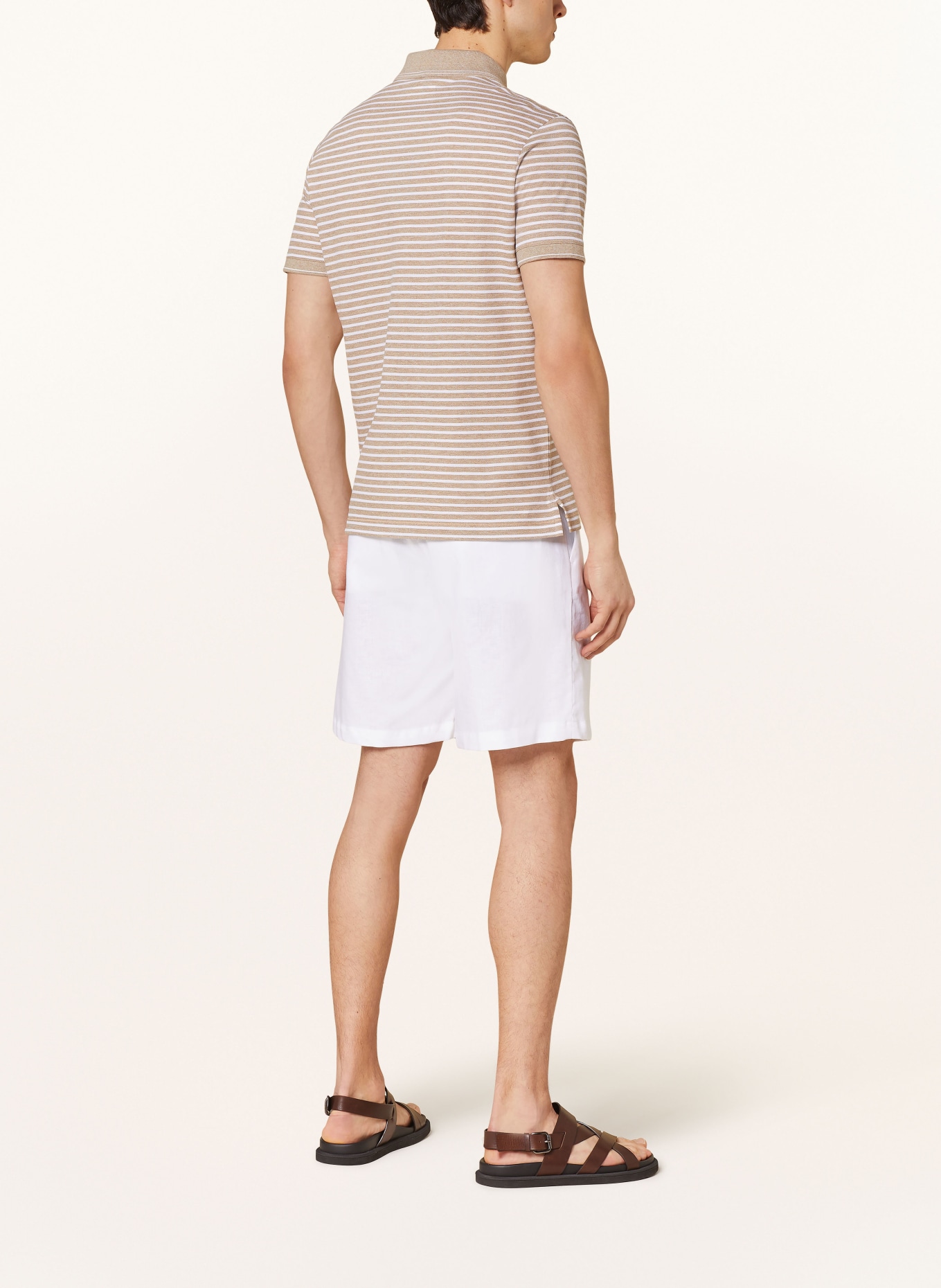 PAUL & SHARK Piqué polo shirt regular fit, Color: WHITE/ BEIGE (Image 3)