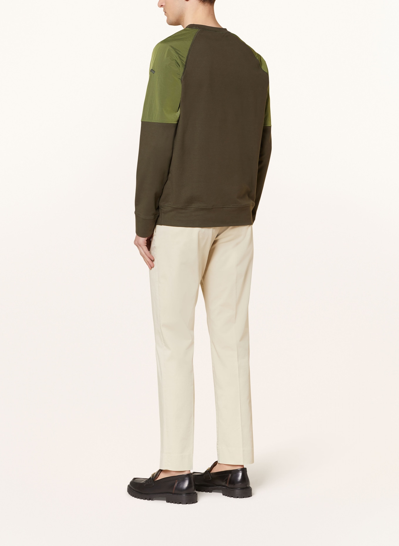 PAUL & SHARK Sweatshirt in mixed materials, Color: OLIVE/ KHAKI (Image 3)