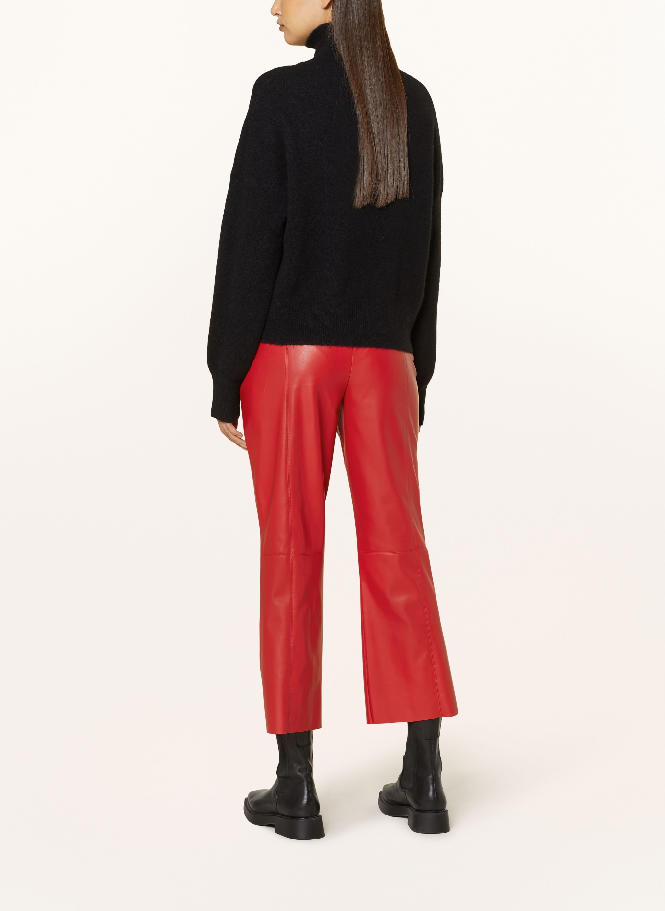 Smith & Soul 7/8 trousers in leather look, Color: RED (Image 3)