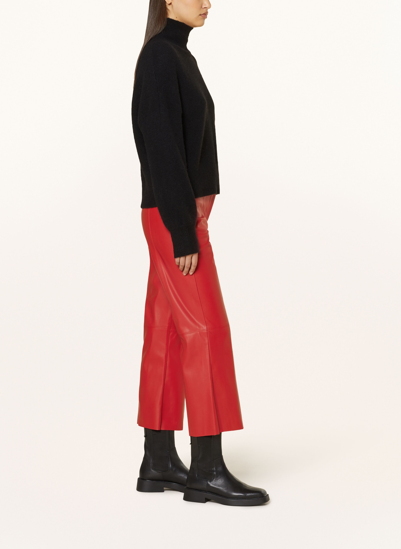 Smith & Soul 7/8 trousers in leather look, Color: RED (Image 4)