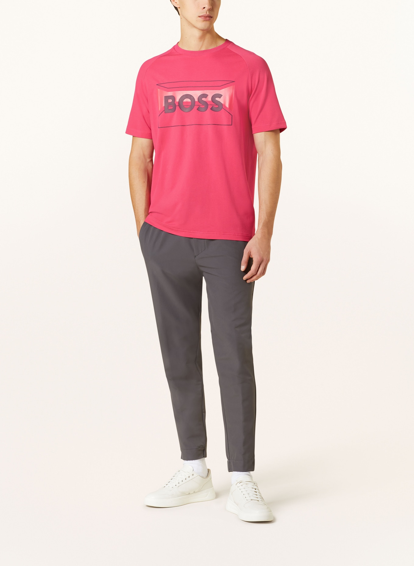 BOSS T-Shirt, Farbe: PINK/ GRAU (Bild 2)