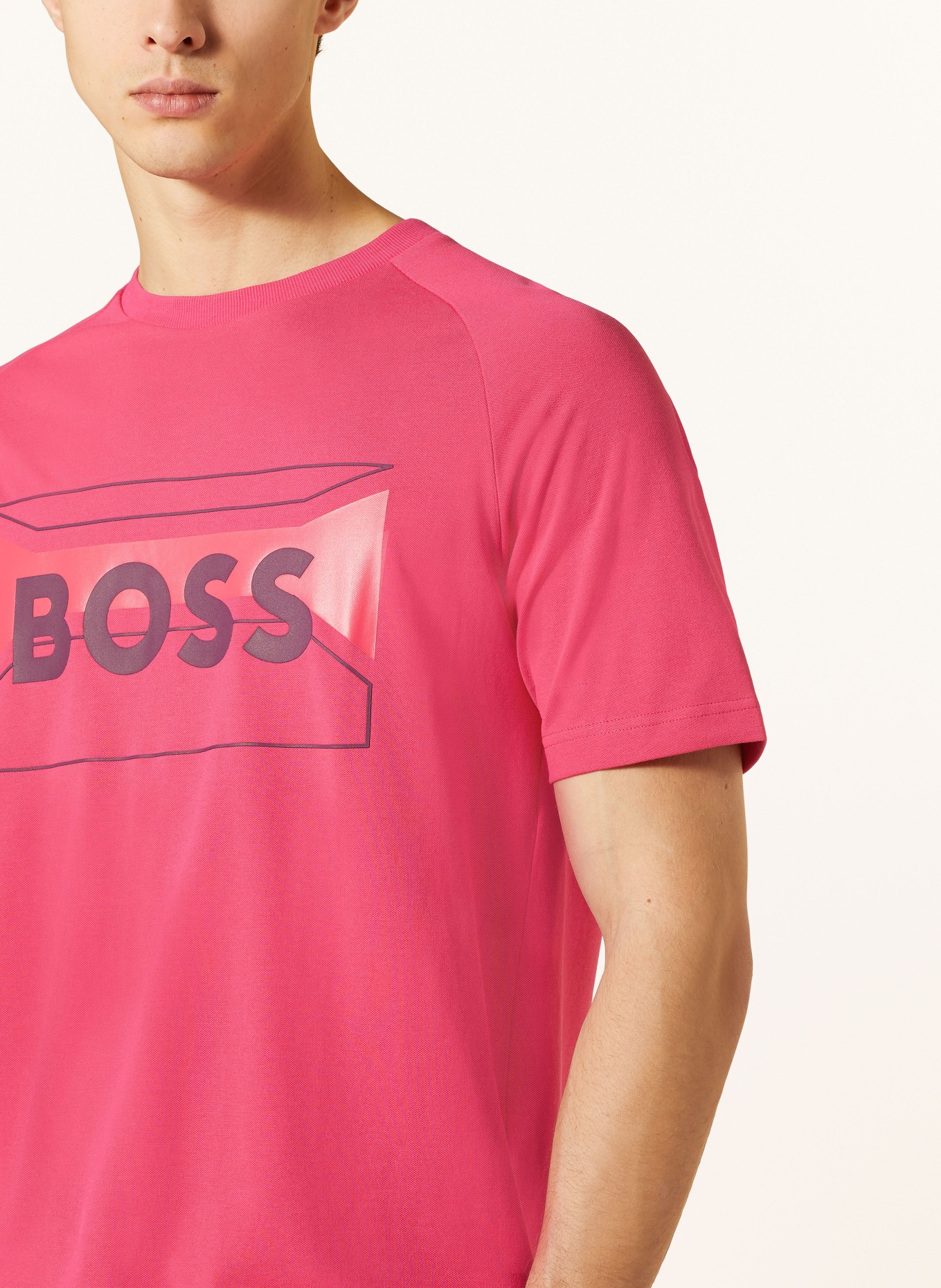 BOSS T-Shirt, Farbe: PINK/ GRAU (Bild 4)
