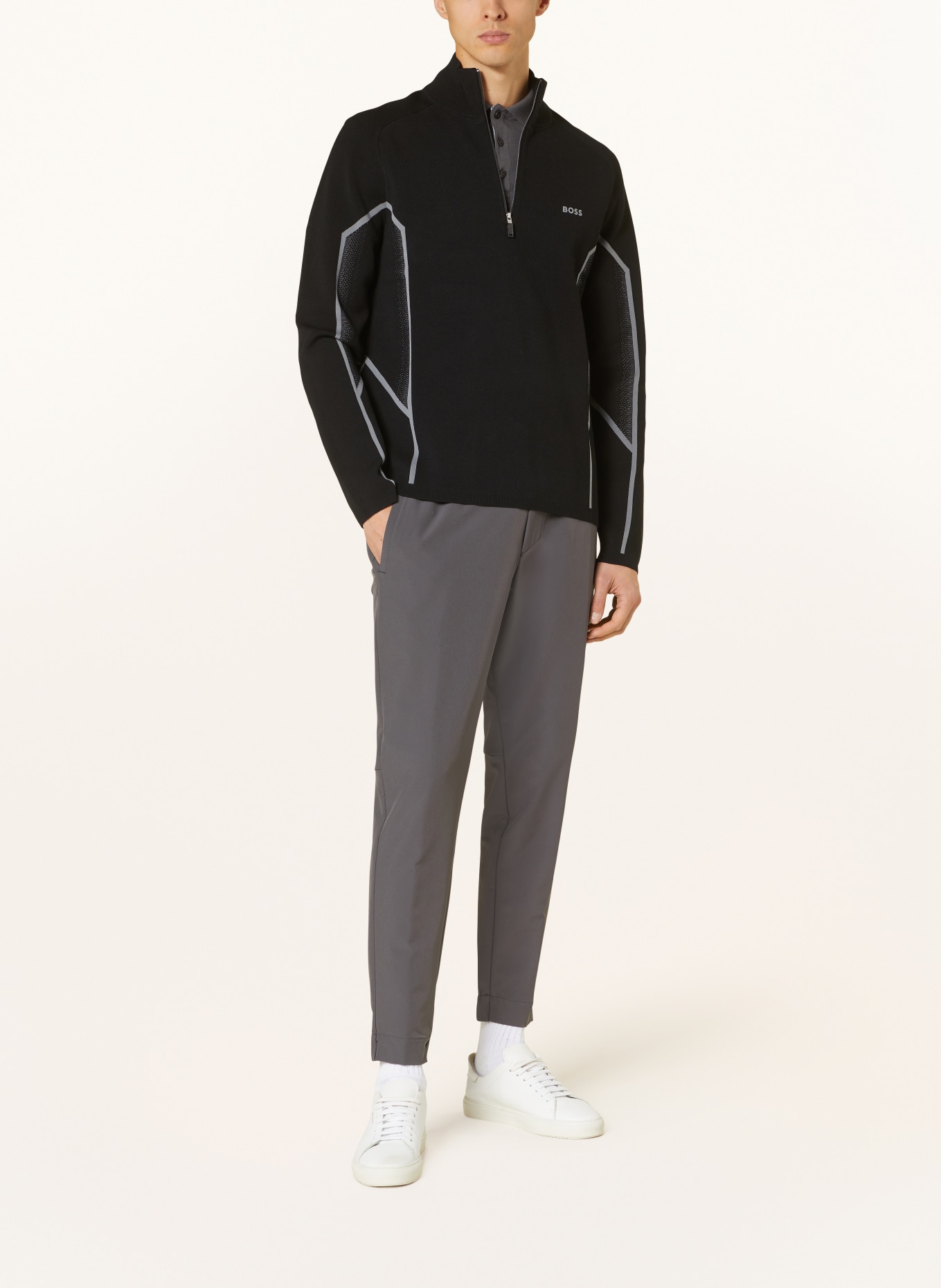BOSS Half-zip sweater ZARKLO, Color: BLACK (Image 2)