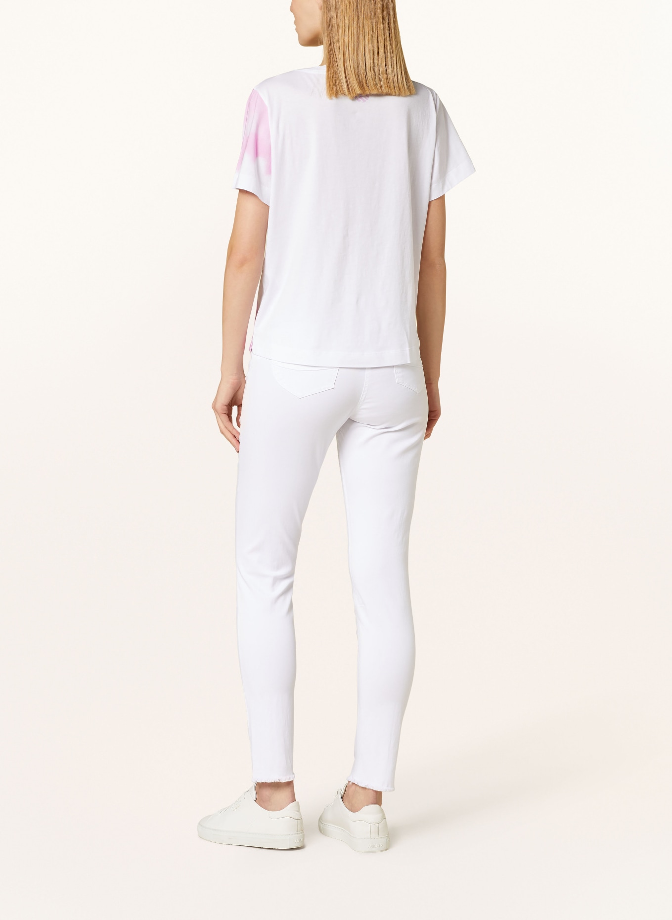 ULLI EHRLICH SPORTALM T-shirt with sequins, Color: WHITE/ PINK (Image 3)
