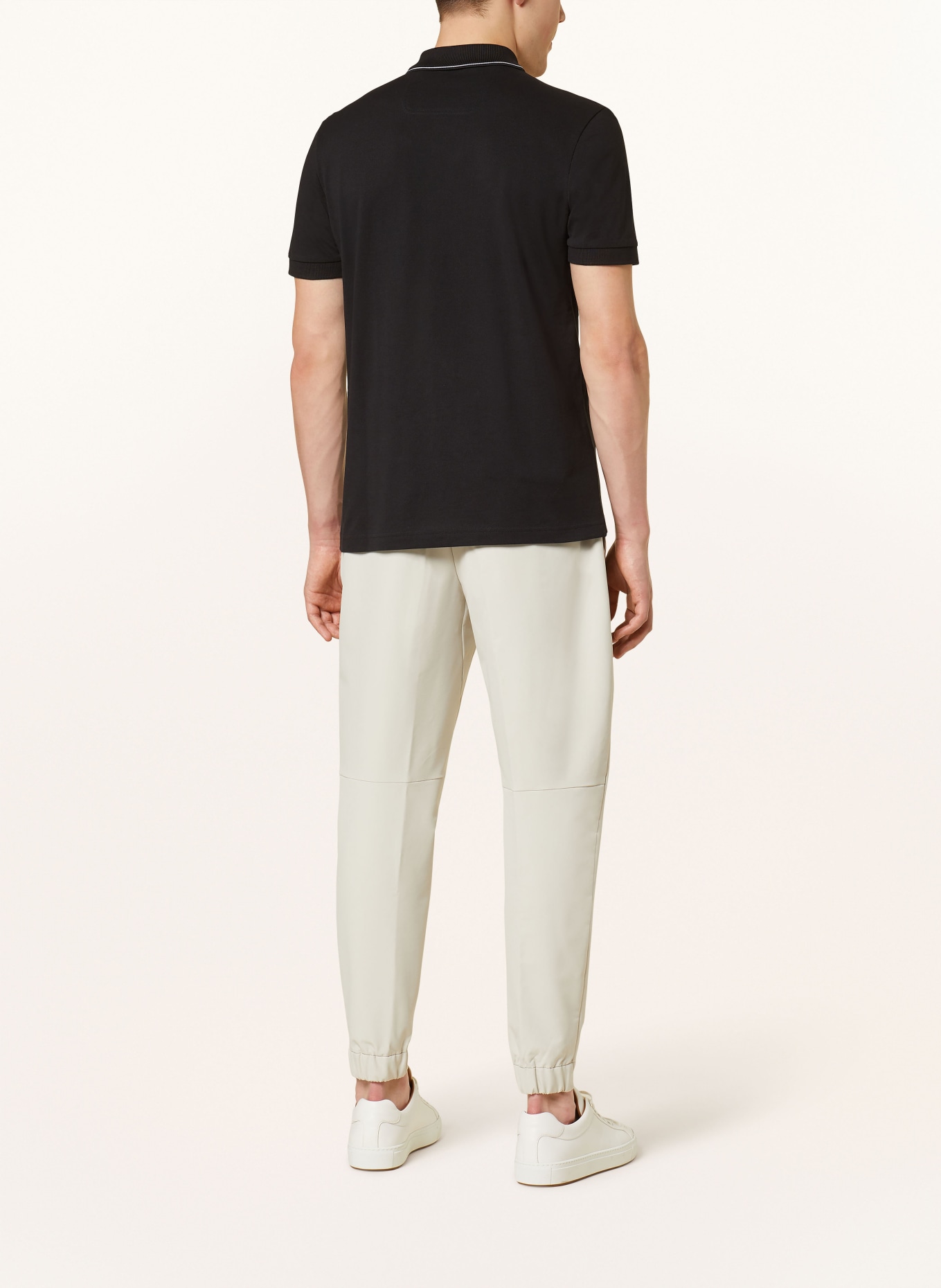 BOSS Piqué polo shirt PAULE slim fit, Color: BLACK (Image 3)