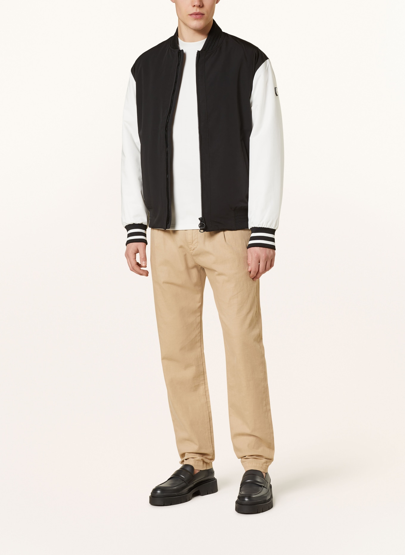 WELLENSTEYN College jacket, Color: BLACK/ WHITE (Image 2)