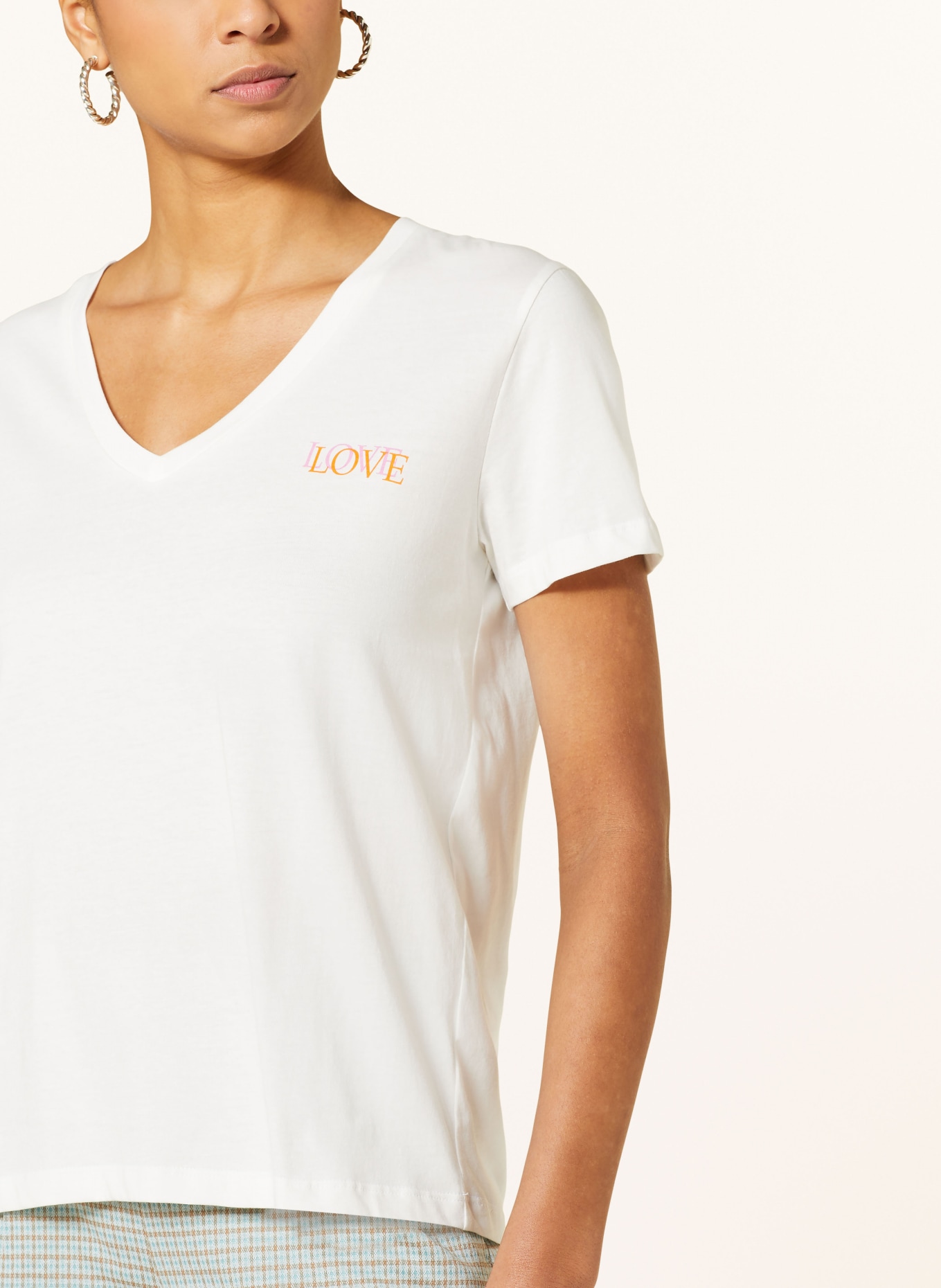 ICHI T-shirt IHCAMINO, Color: WHITE (Image 4)