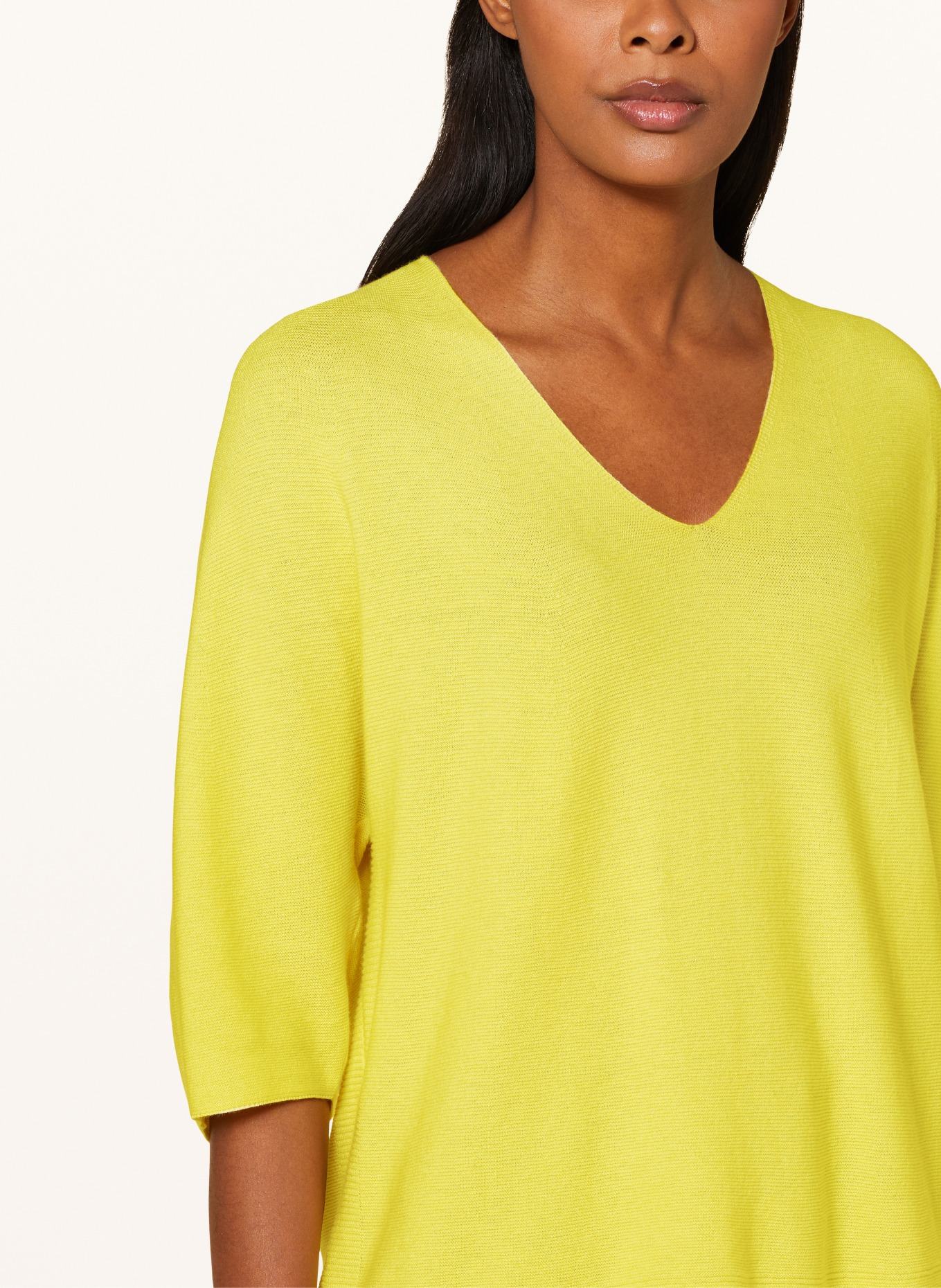 darling harbour Knit shirt with 3/4 sleeves, Color: YELLOW (Image 4)