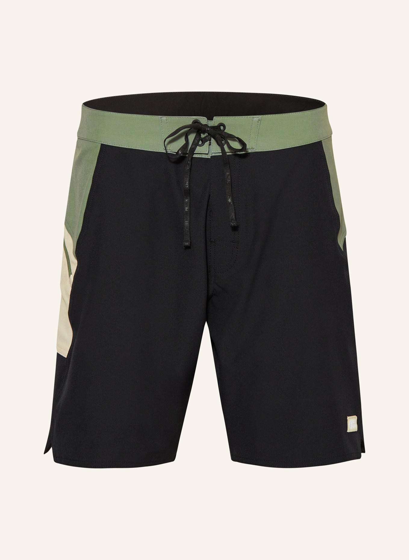 PICTURE Swim shorts JOURNY 19 BRDS, Color: BLACK/ OLIVE (Image 1)
