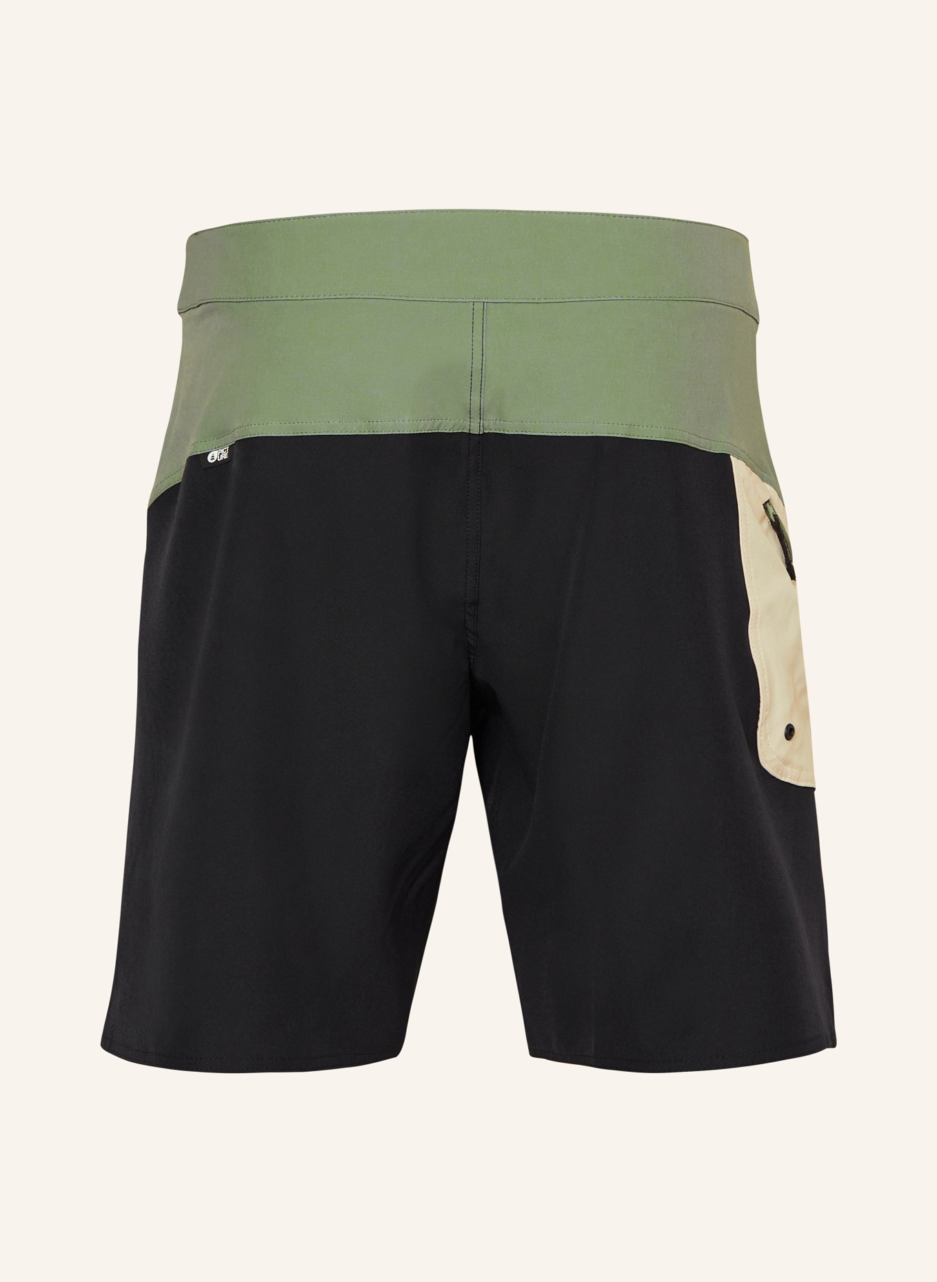 PICTURE Swim shorts JOURNY 19 BRDS, Color: BLACK/ OLIVE (Image 2)