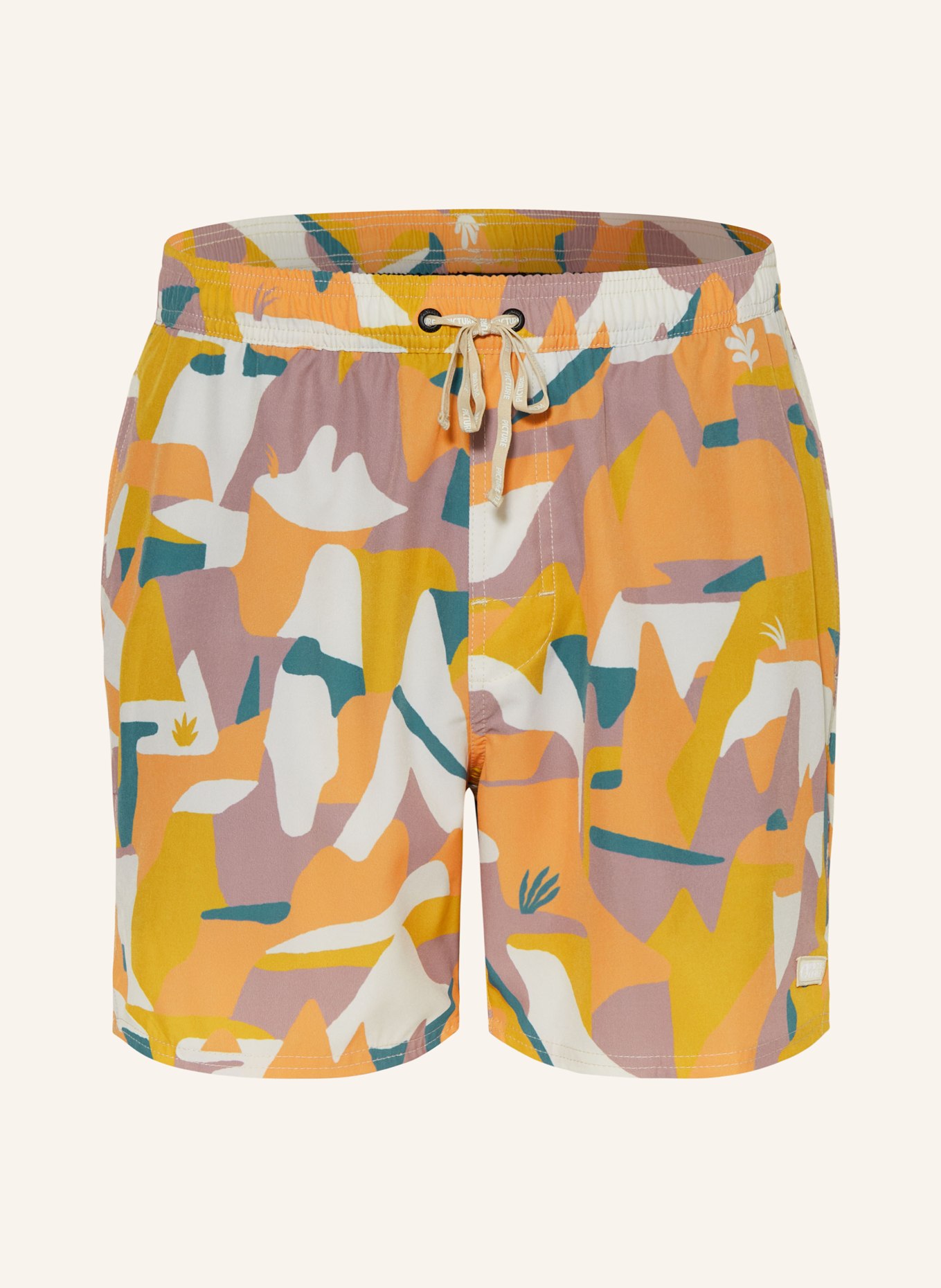 PICTURE Swim shorts PIAU BRDS, Color: ECRU/ ROSE/ ORANGE (Image 1)