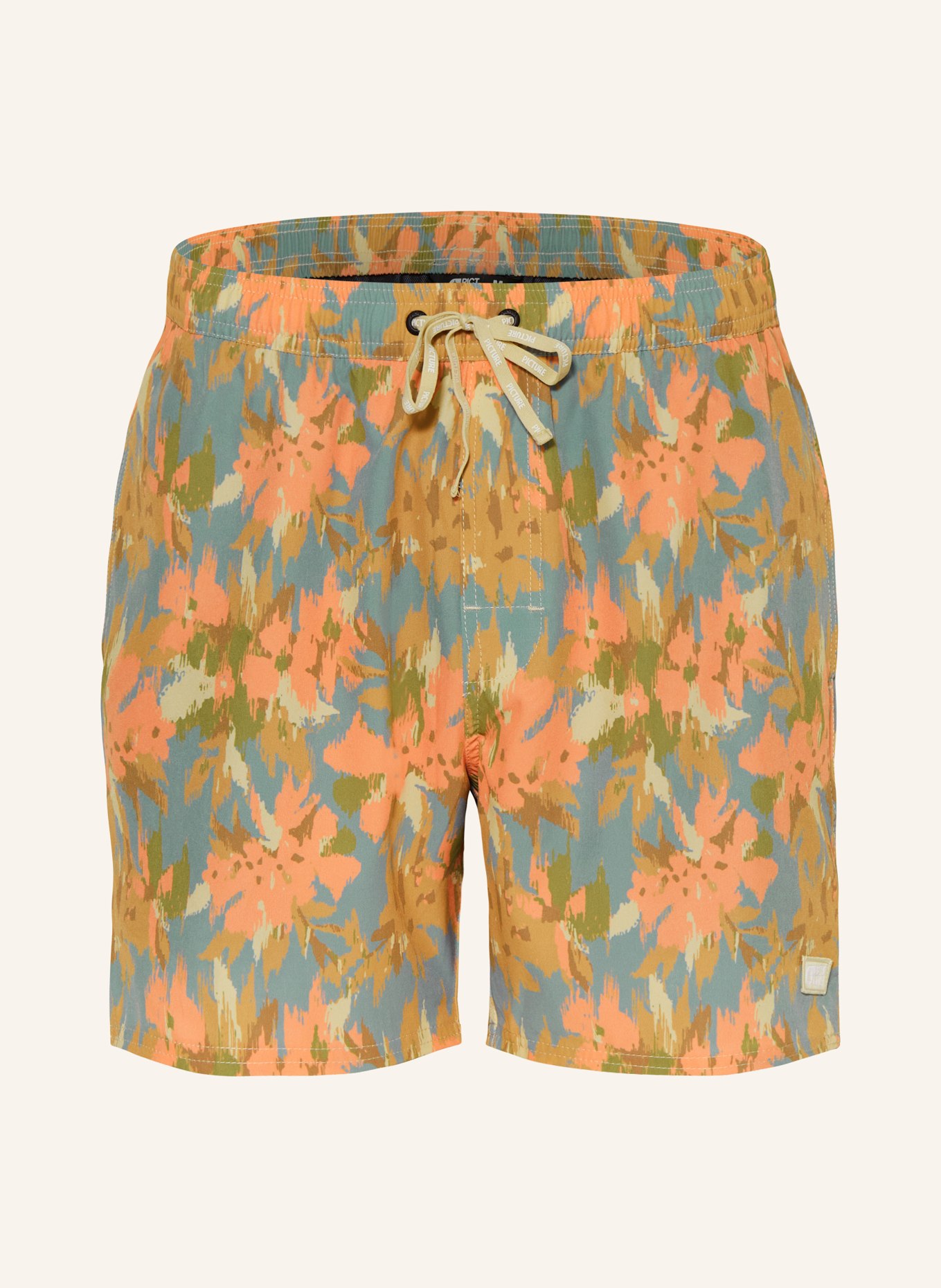 PICTURE Swim shorts PIAU BRDS, Color: LIGHT ORANGE/ BEIGE/ LIGHT GREEN (Image 1)