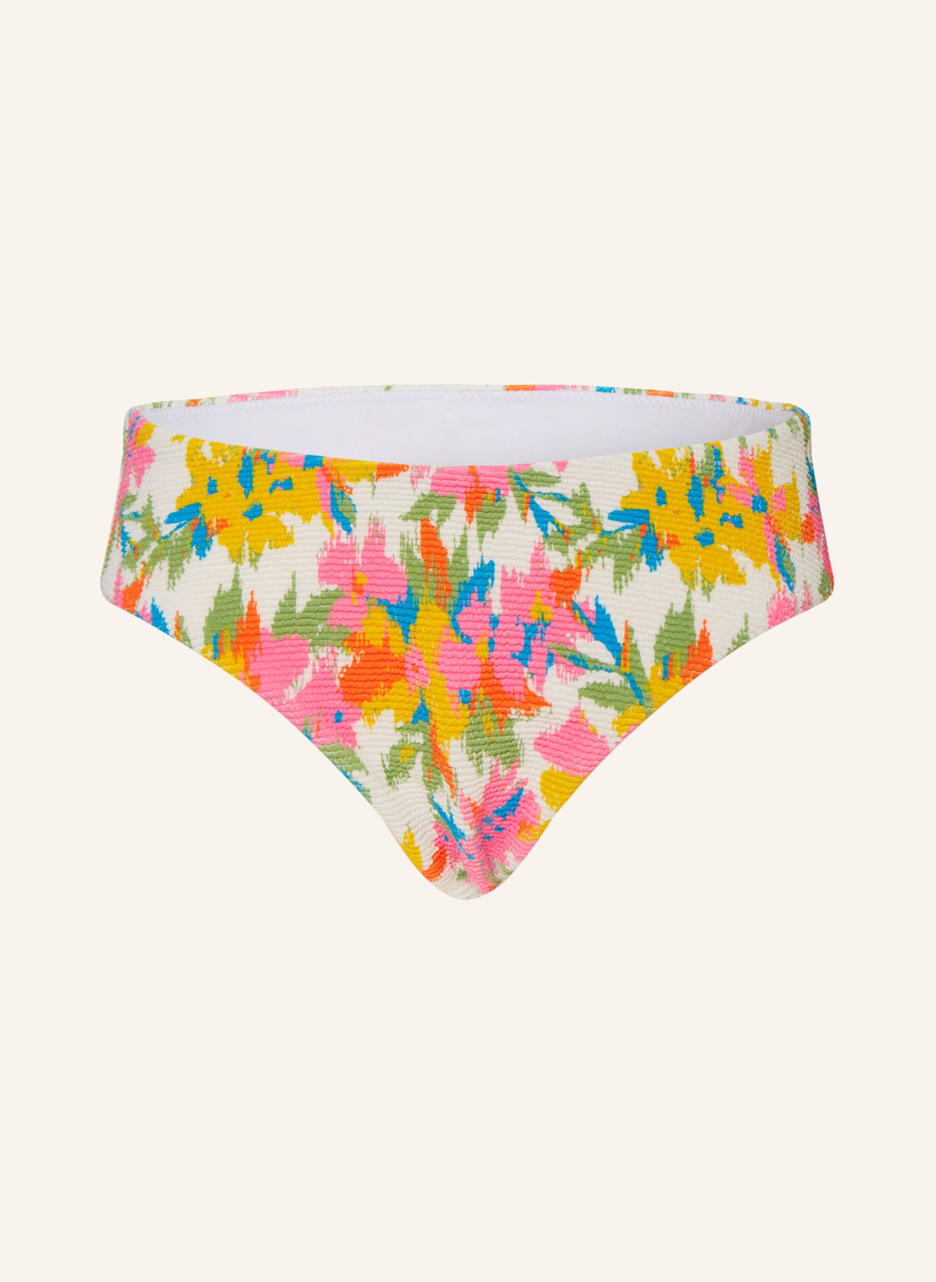 PICTURE Panty bikini bottoms WAHINE with UV protection 50+, Color: WHITE/ PINK/ LIGHT GREEN (Image 1)