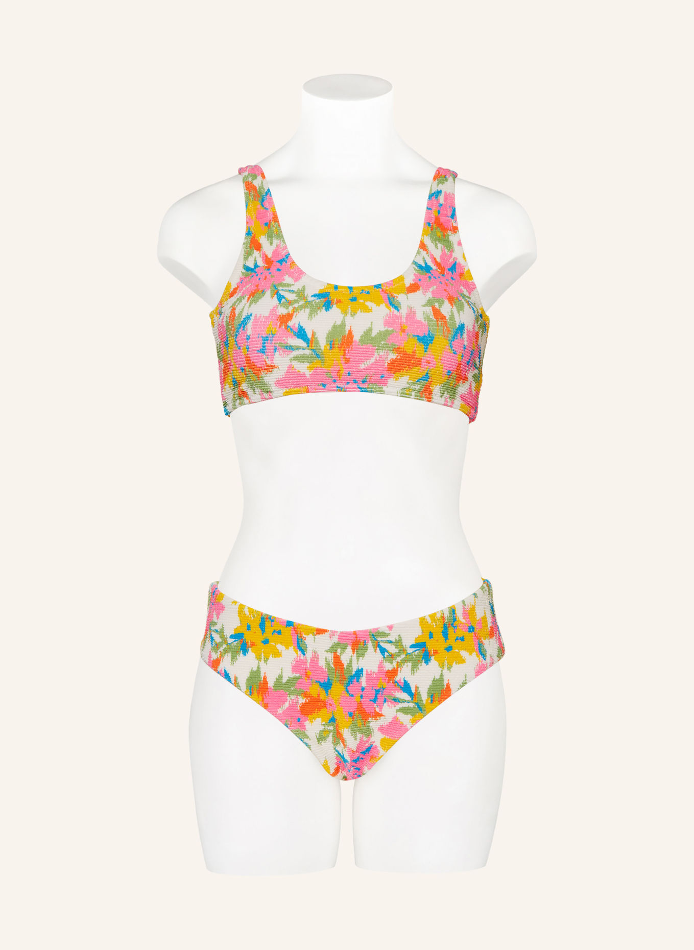 PICTURE Góra od bikini bustier WAHINE z ochroną UV 50+, Kolor: BIAŁY/ RÓŻOWY/ JASNOZIELONY (Obrazek 2)