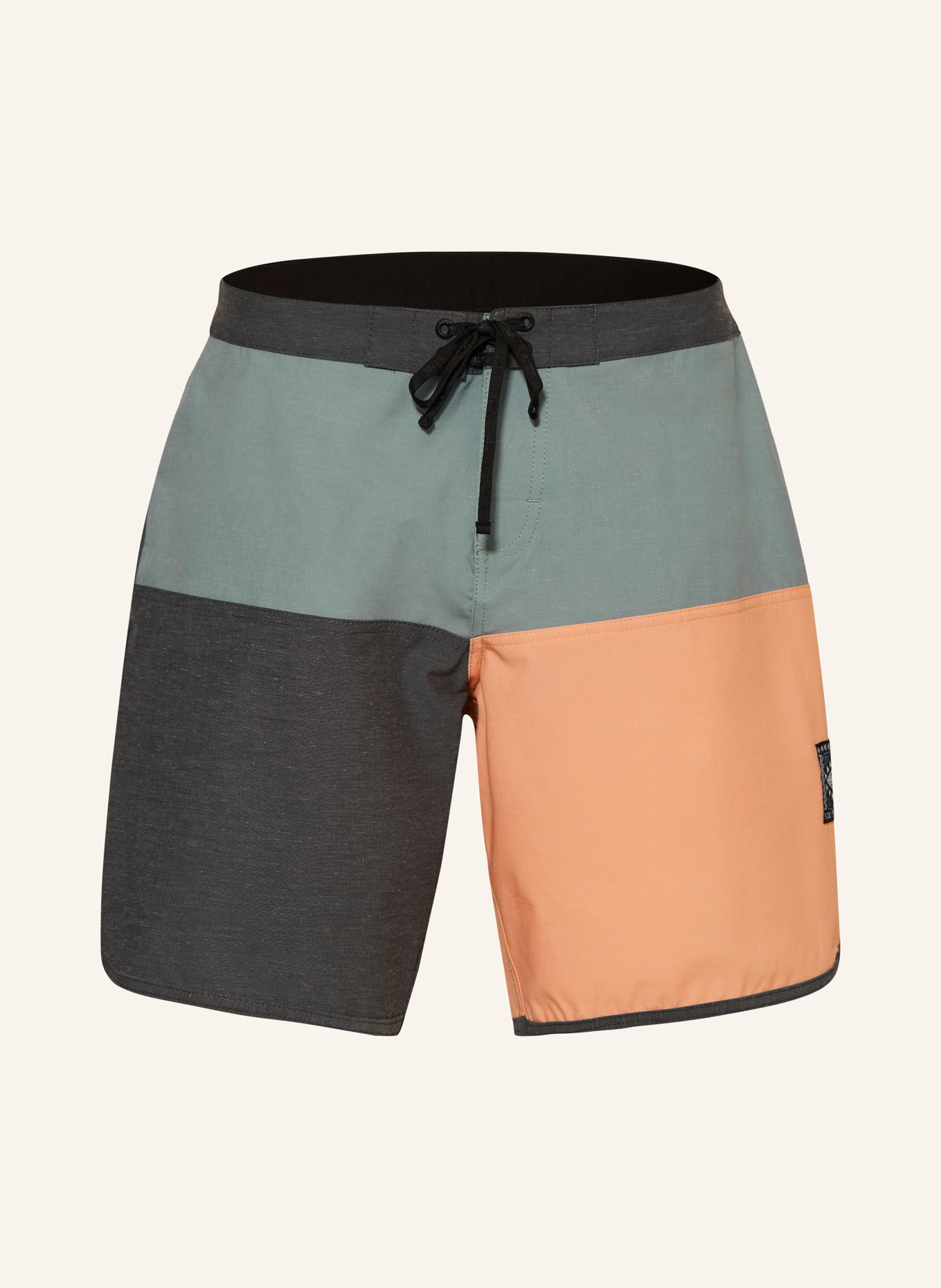 PICTURE Swim shorts ANDY HERITAGE S 17 BRDS, Color: GRAY/ LIGHT GREEN/ LIGHT ORANGE (Image 1)