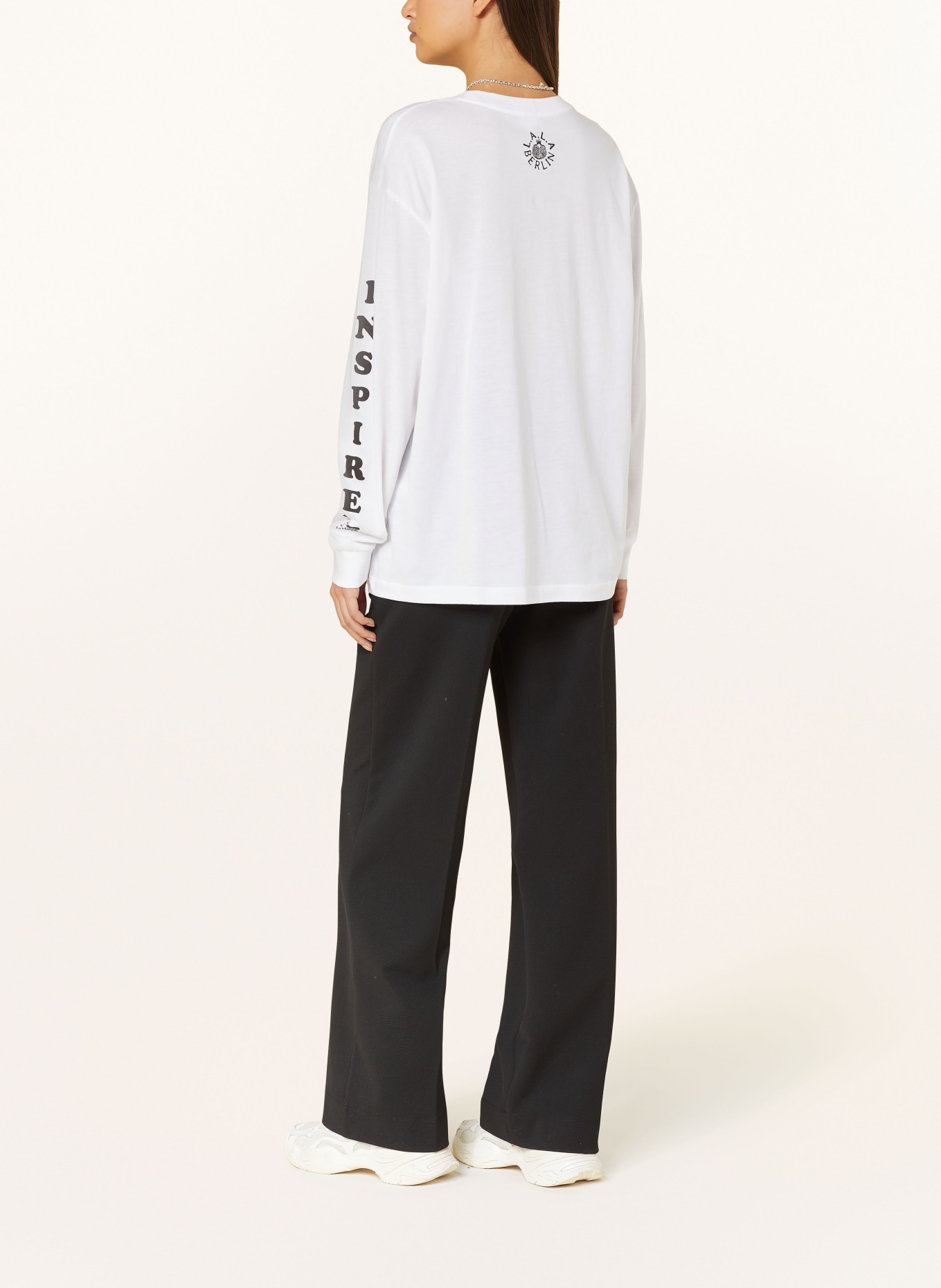 Lala Berlin Long sleeve shirt IGOR, Color: WHITE/ BLACK (Image 3)