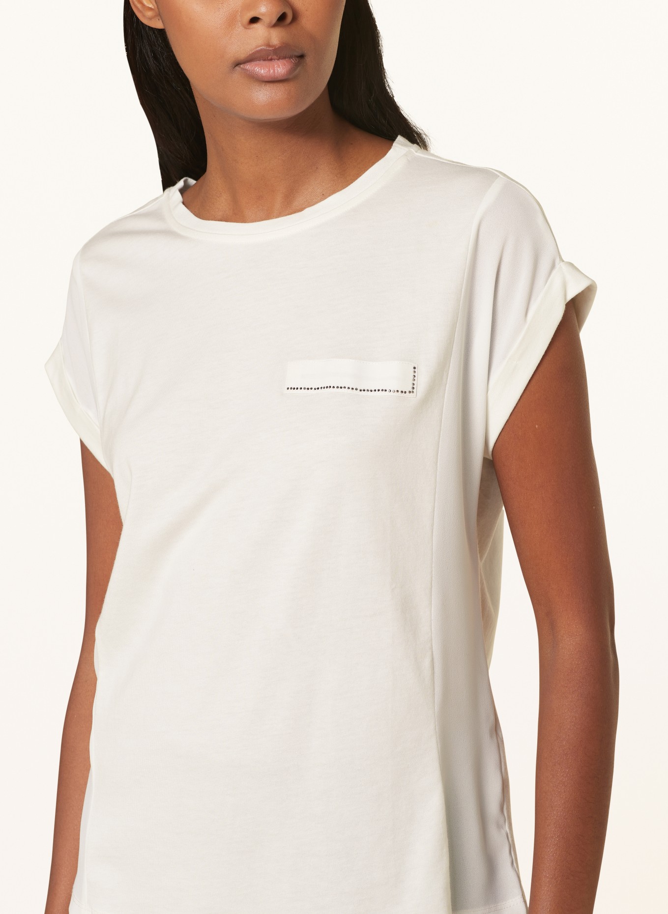 CARTOON T-Shirt mit Schmucksteinen, Farbe: ECRU (Bild 4)